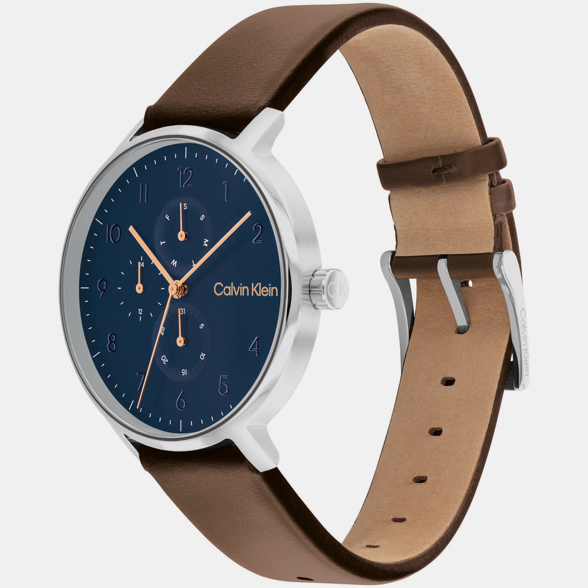 Calvin Klein Ck Stun Unisex Quartz Blue Dial Multi-Function Leather Watch 25200406 - view 2