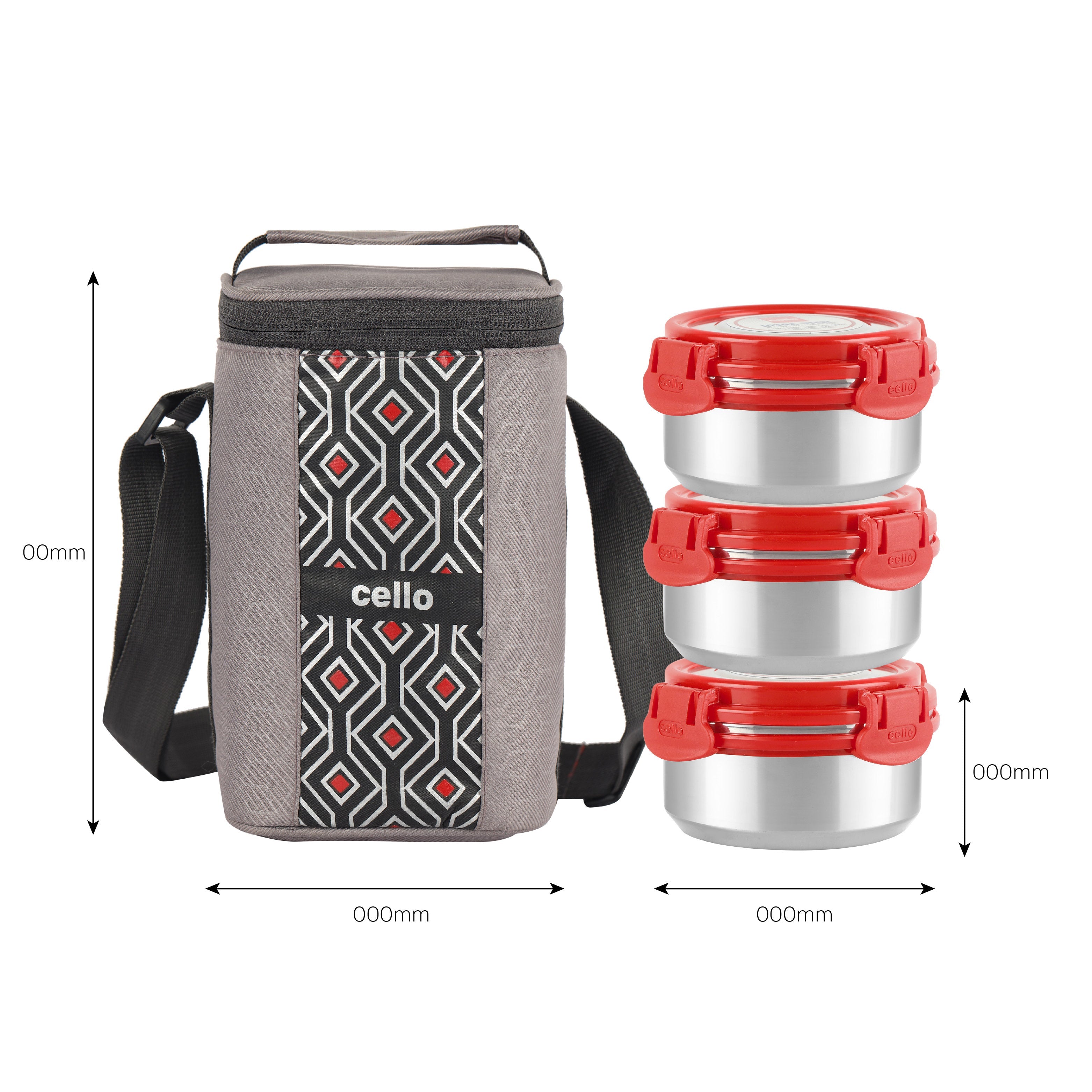 Cello MF Ultra Stainless Steel Lunch Box with Jacket, Set of 3 - view 11