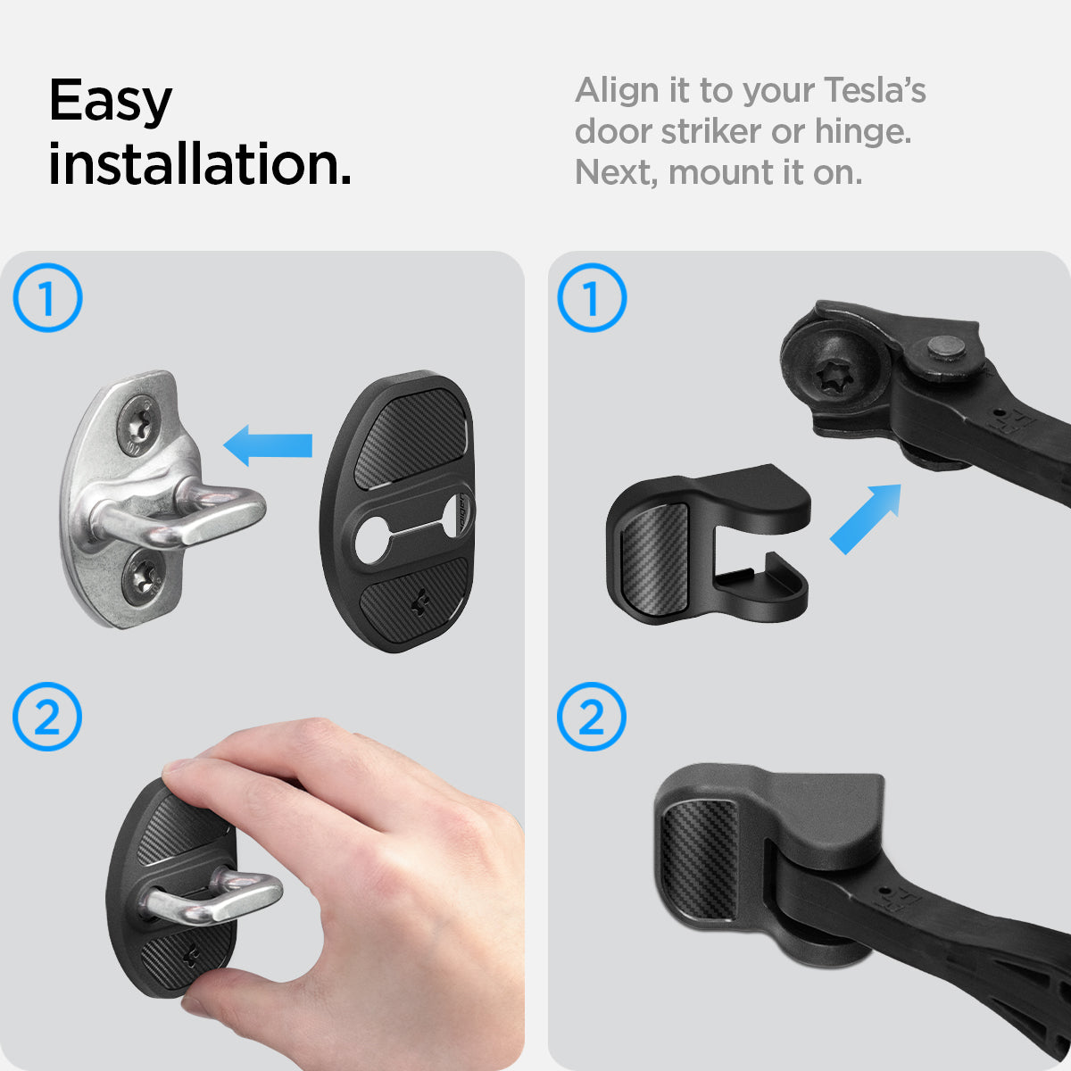 Accessories Tesla Model Y & 3 - Door Lock Cover | TO320 - view 13