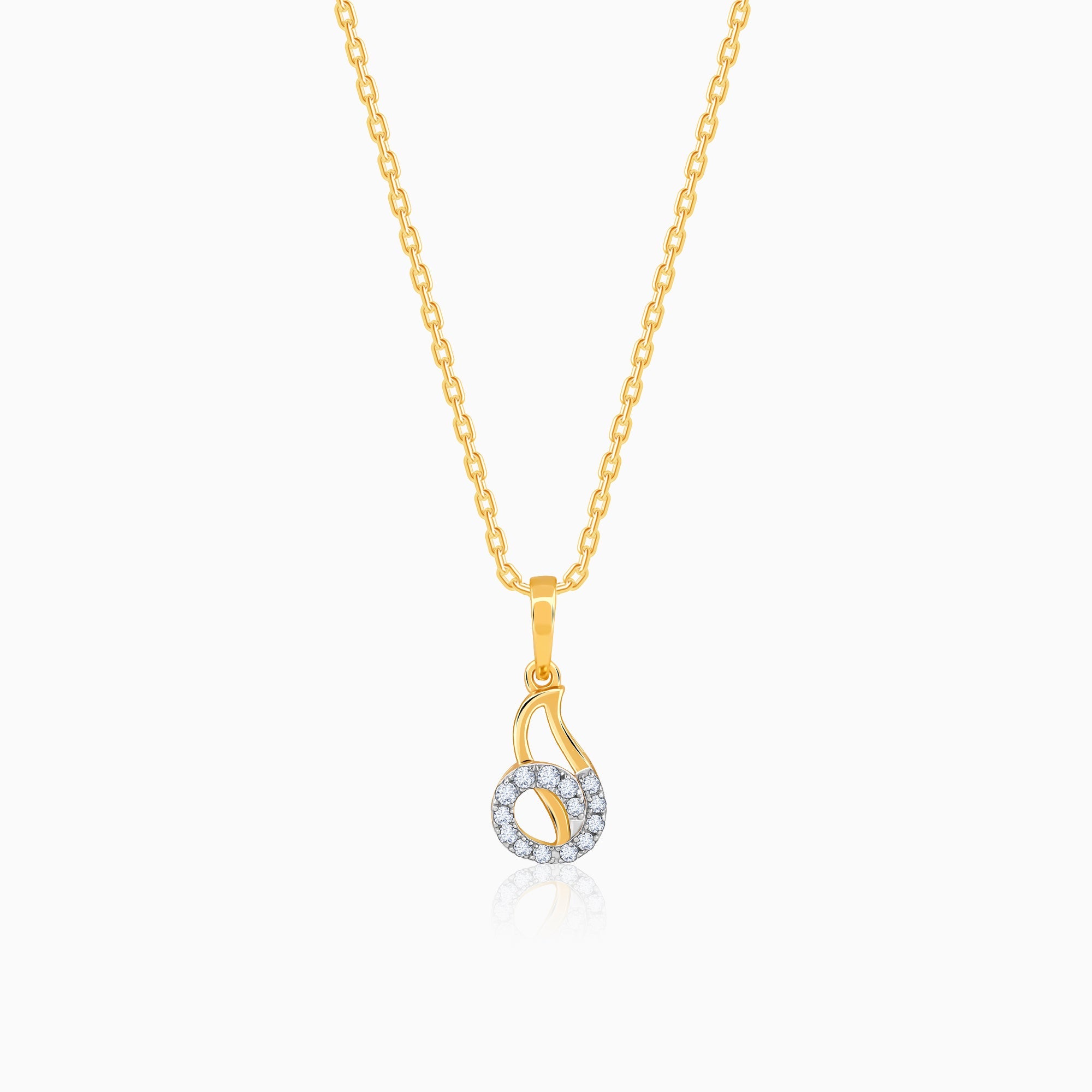 GIVA Jewellery Gold Maganda Diamond Pendant