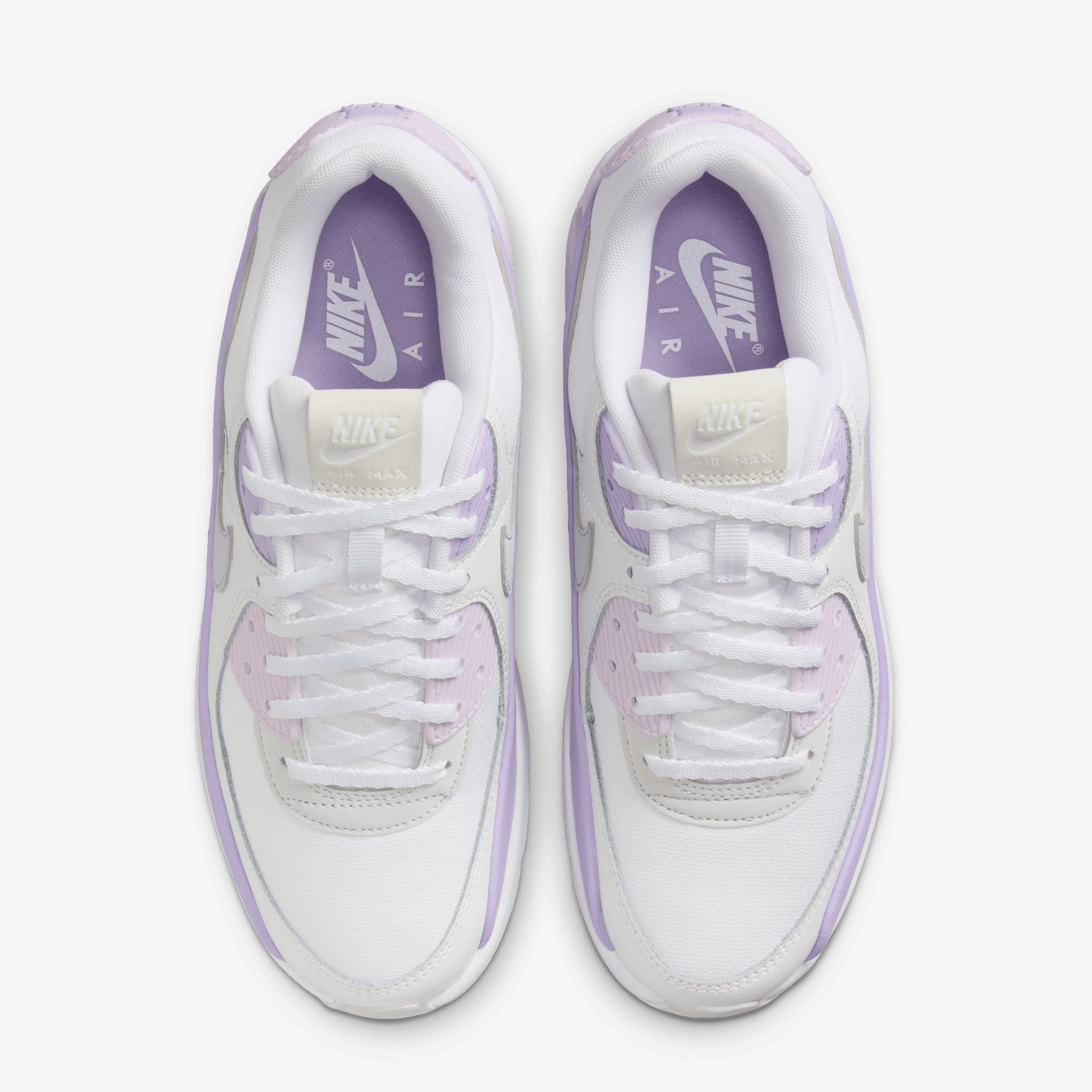 Nike | AIR MAX 90 LV8 { WHITE/WOLF GREY-HYDRANGEAS-SUMMIT WHITE - view 2