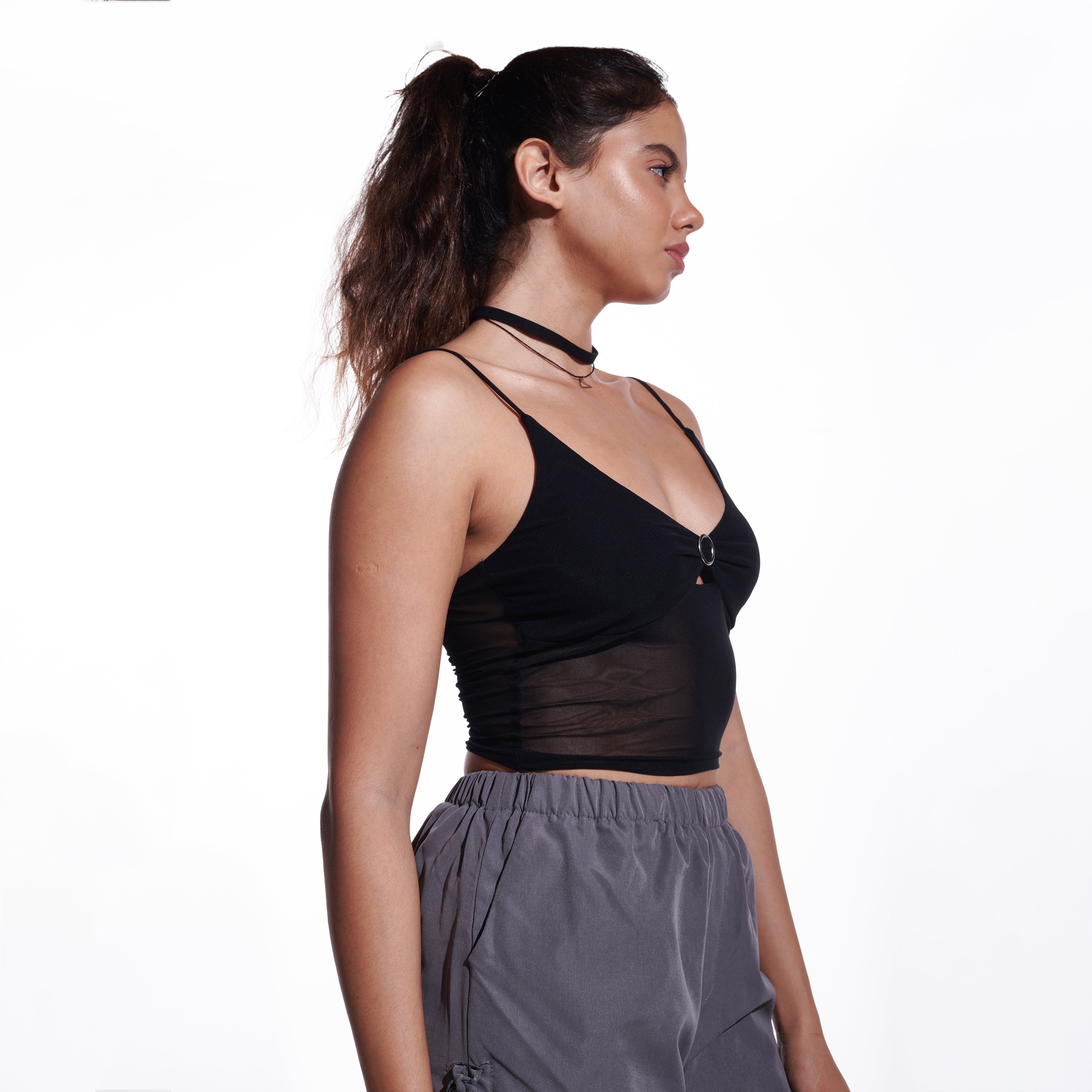 IZF Black Mesh Ring Tank Top - view 5