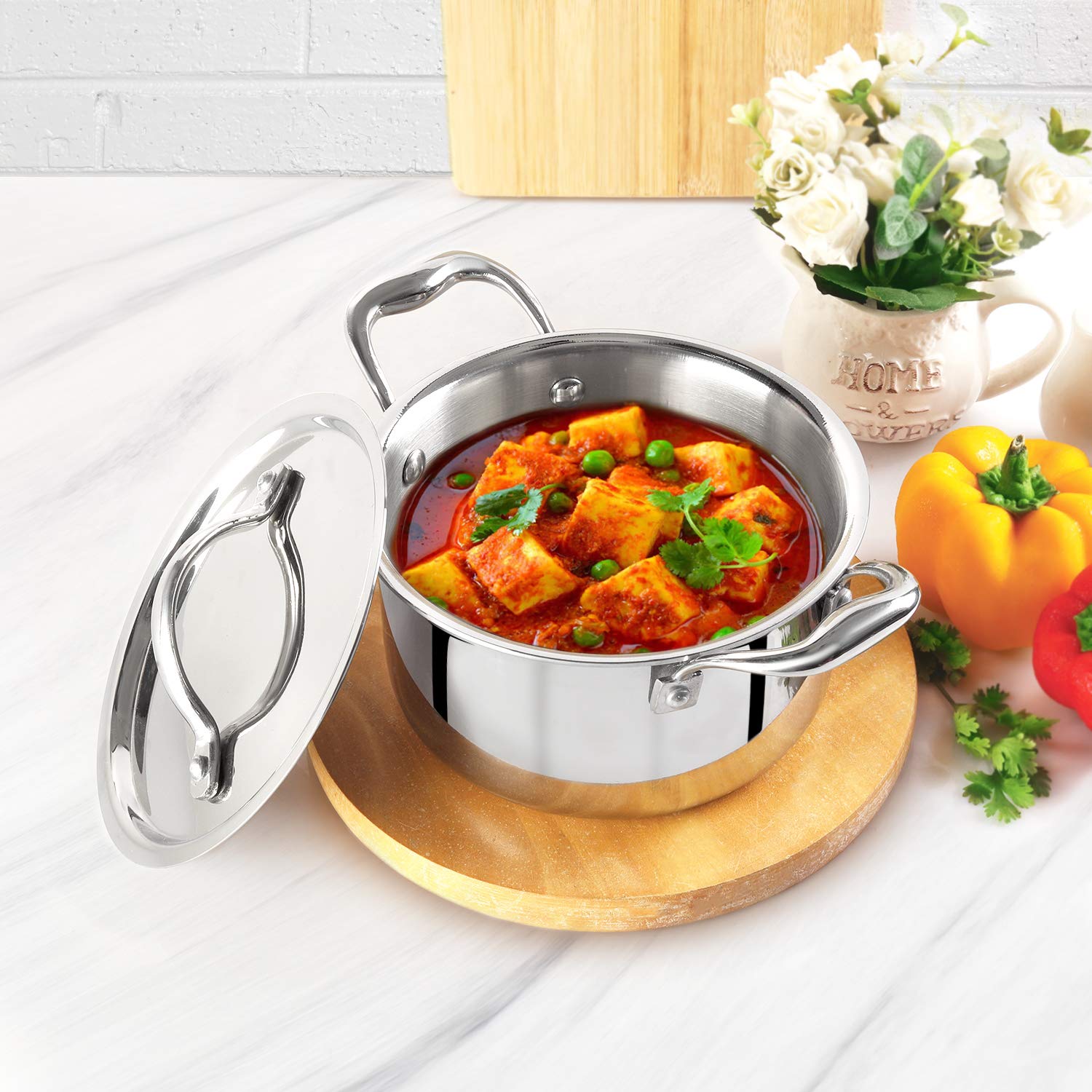 Cello Armour Tri-Ply Induction Base Casserole with Lid