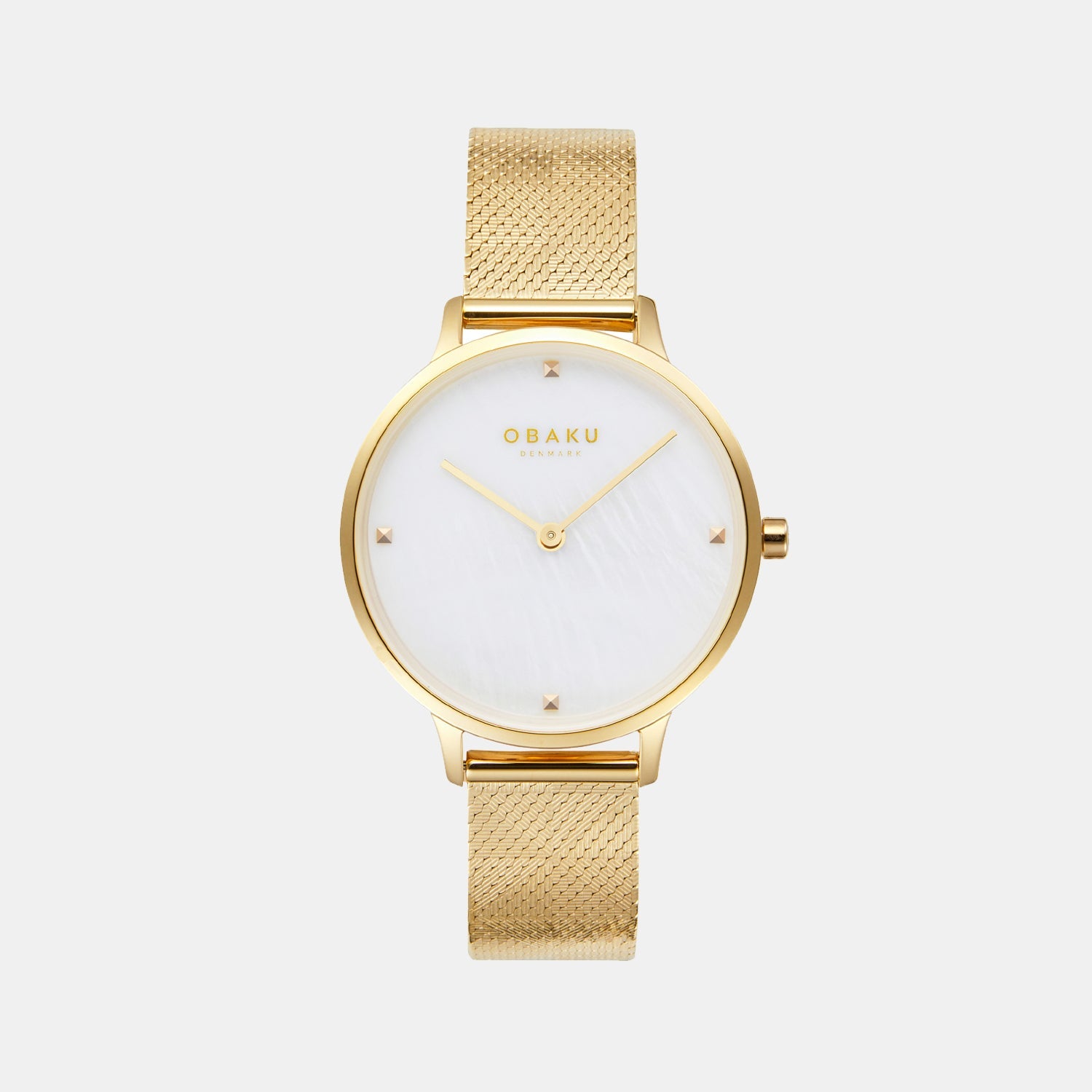 Obaku Figen Women Quartz White Dial Analog Stainless Steel Watch V295LXGWHG