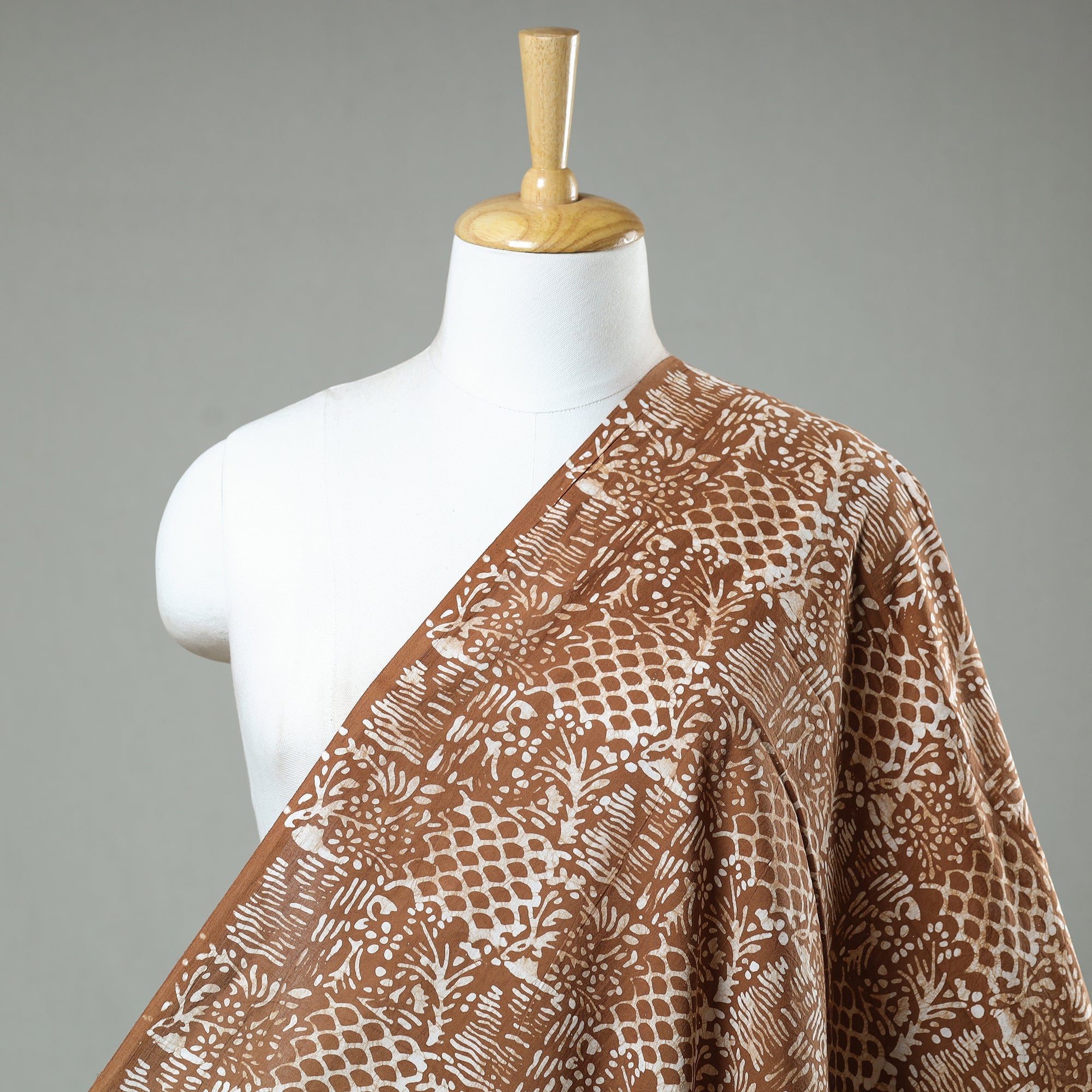 BATIK BY MD. SHARIFF Brown - Hand Printed Cotton Batik Fabric 81