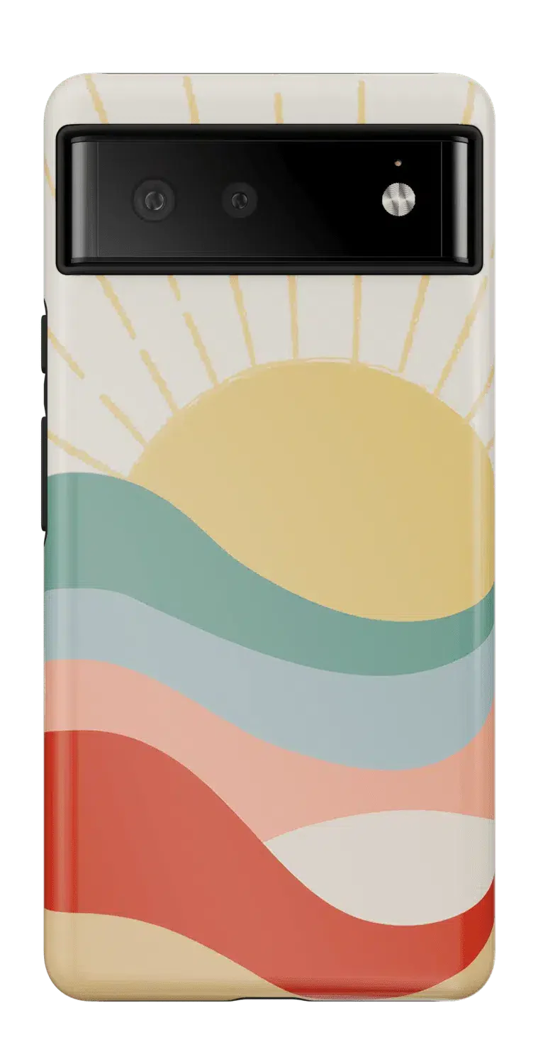Casetry Here Comes the Sun | Colorblock Sunset Google Pixel Case