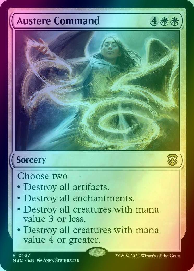 Austere command 167 – Magic Austere Command [167] [Modern Horizons 3: Commander] [Ripple Foil]