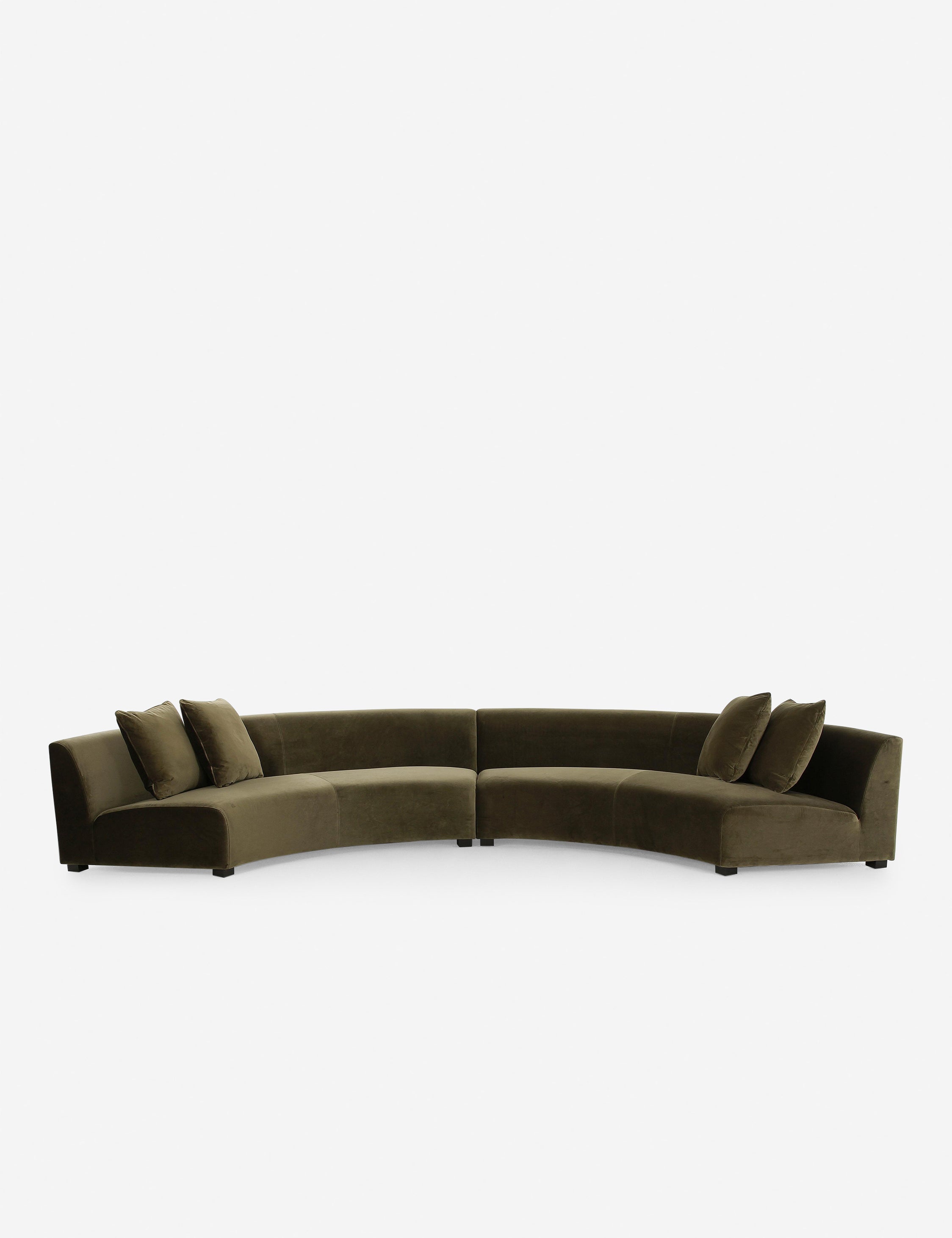 Lulu and Georgia Saban 2-Piece Curved Sectional Sofa