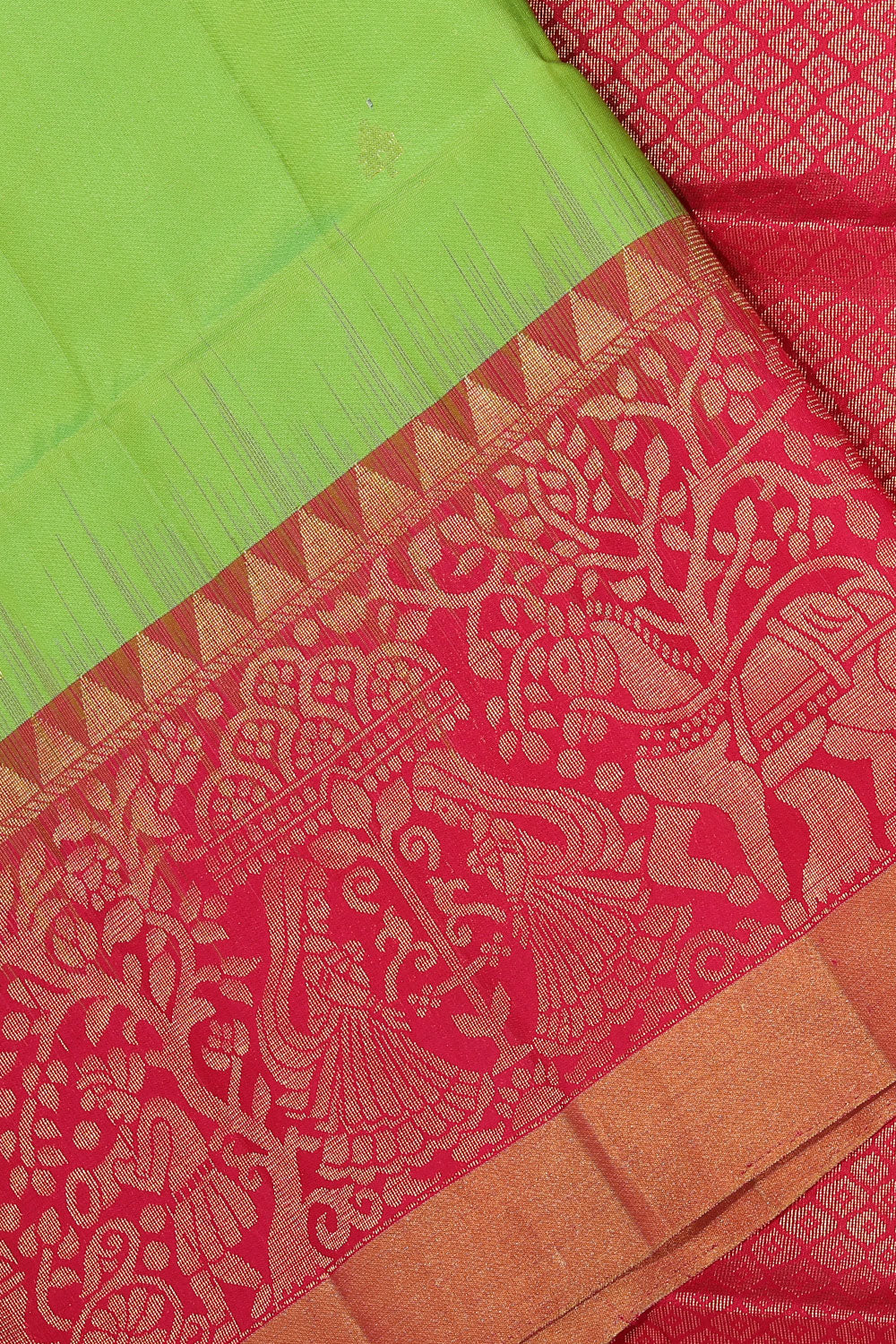 Kalanjali Gorgeous Silk Green Saree – Women's - view 2