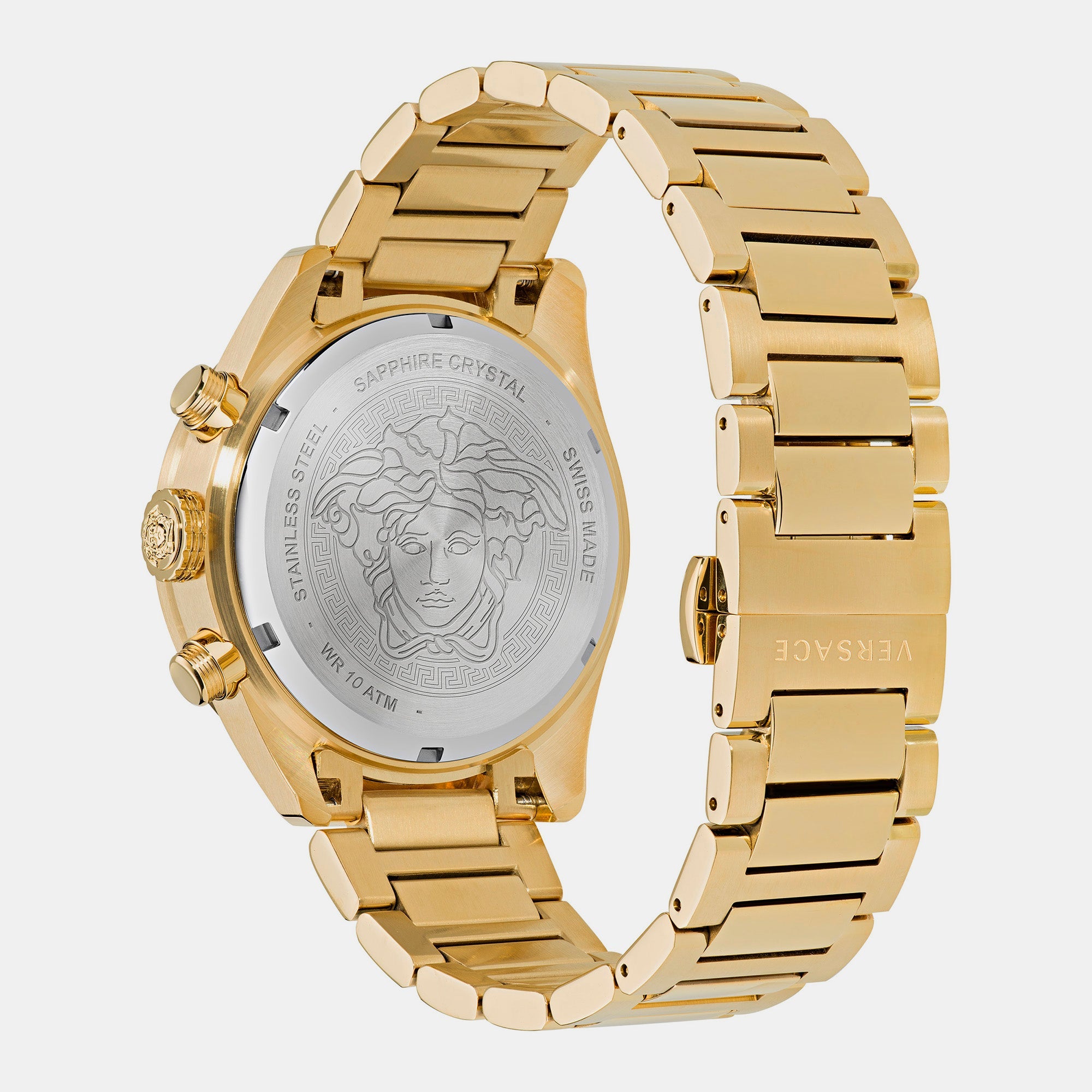 Versace Greca Dome Men Quartz Black Dial Chronograph Stainless Steel Watch VE6K00523 - view 2