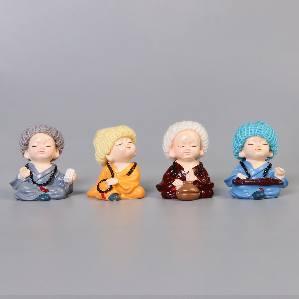 Big Daddy Baby Monk With Woolen Cap - Set of 4