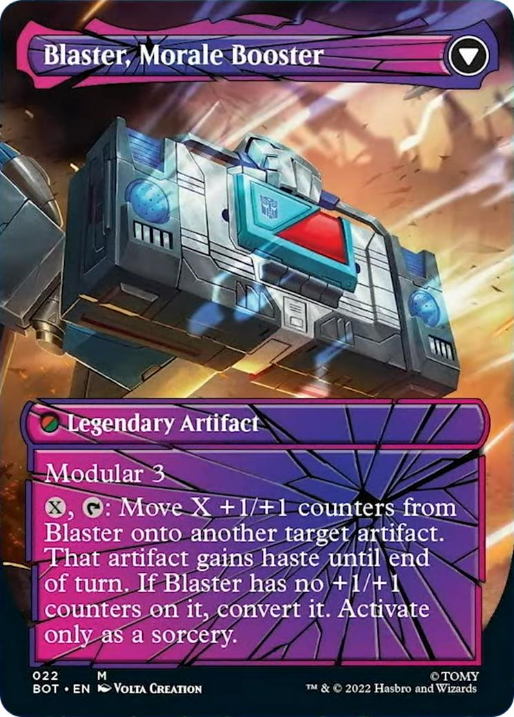 Magic Blaster, Combat DJ // Blaster, Morale Booster [22] [Borderless] [Shattered Glass] [Universes Beyond: Transformers] [Non-Foil] - view 2