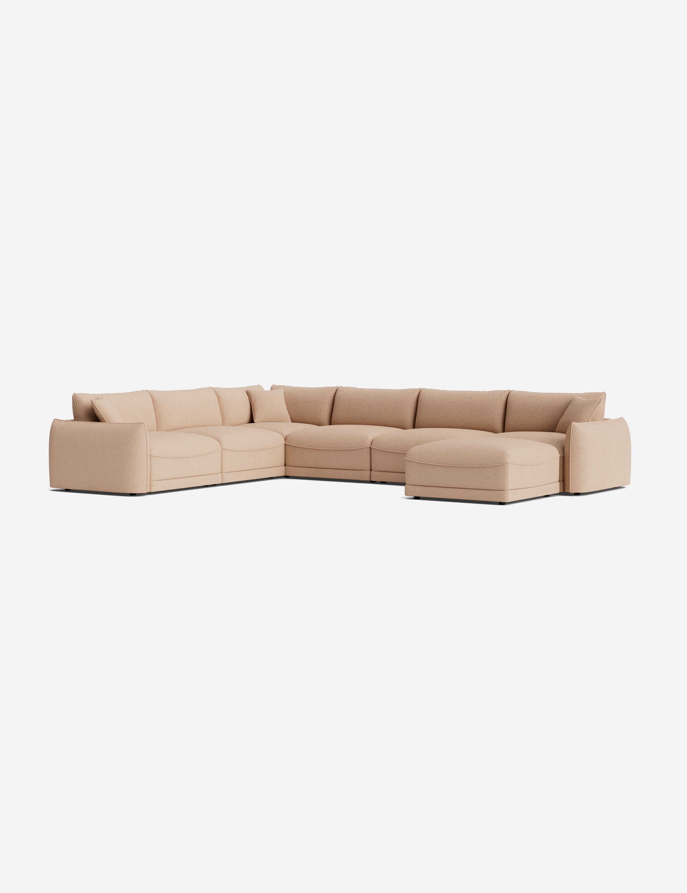 Lulu and Georgia Balmer Modular Corner Sectional Sofa With Ottoman - view 8