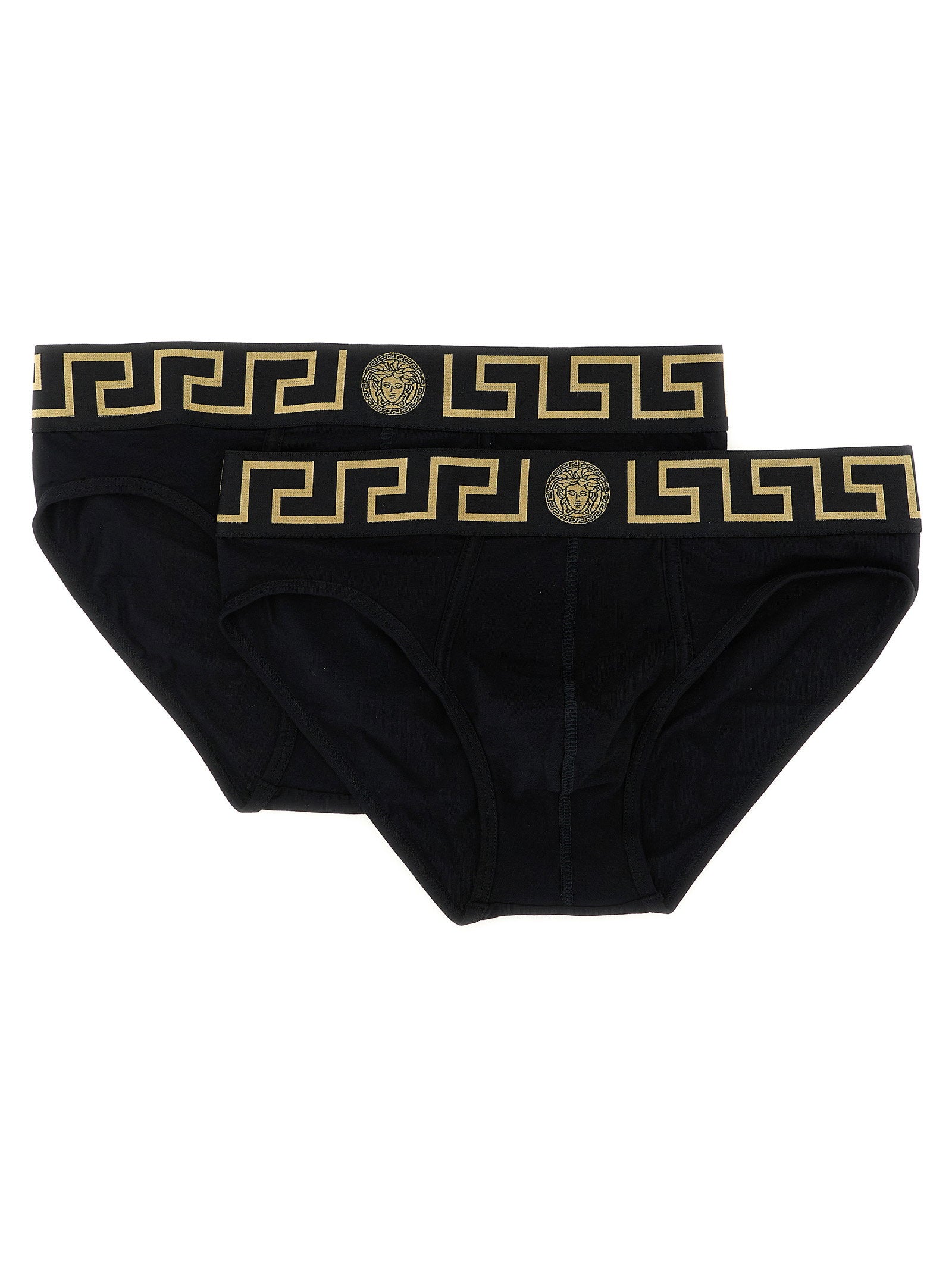 Versace 2-pack Briefs With Greca Pattern – 94% cotton 6% elastane