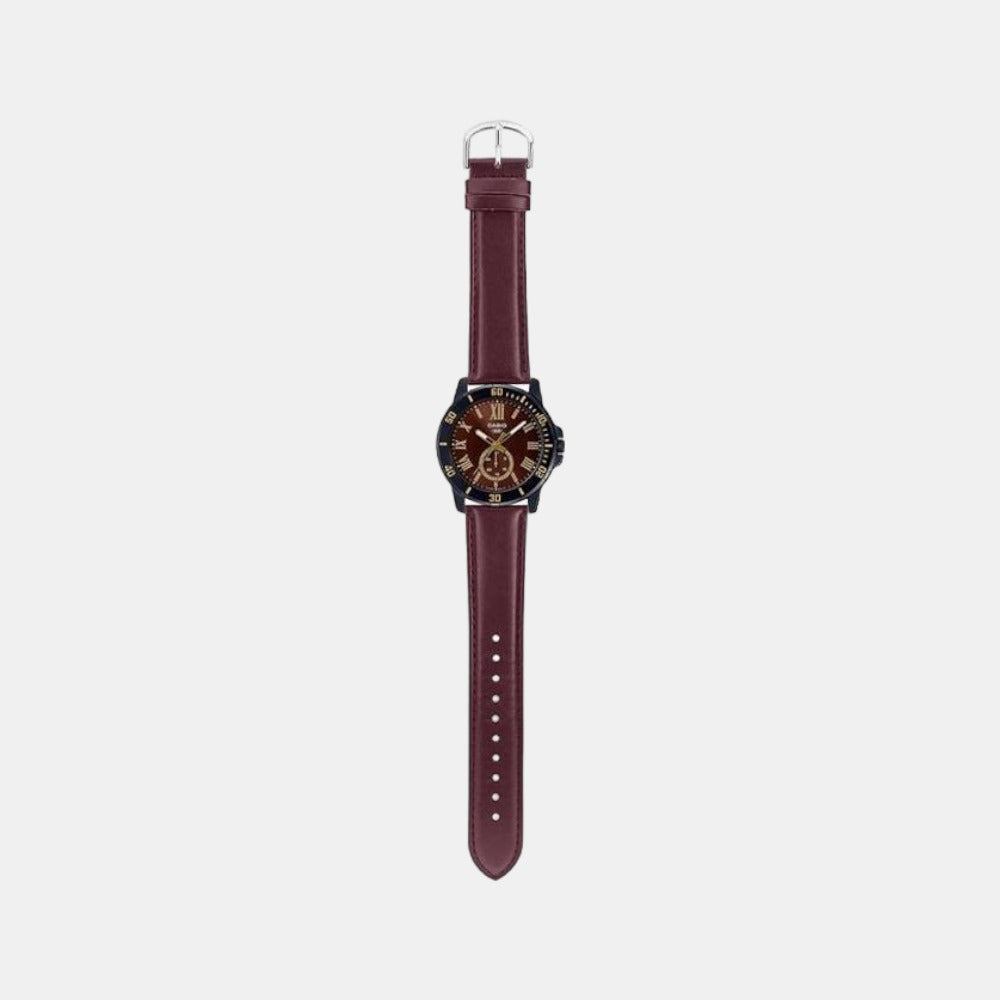 Casio Enticer Men Quartz Brown Dial Chronograph Leather Watch A2071 - view 2