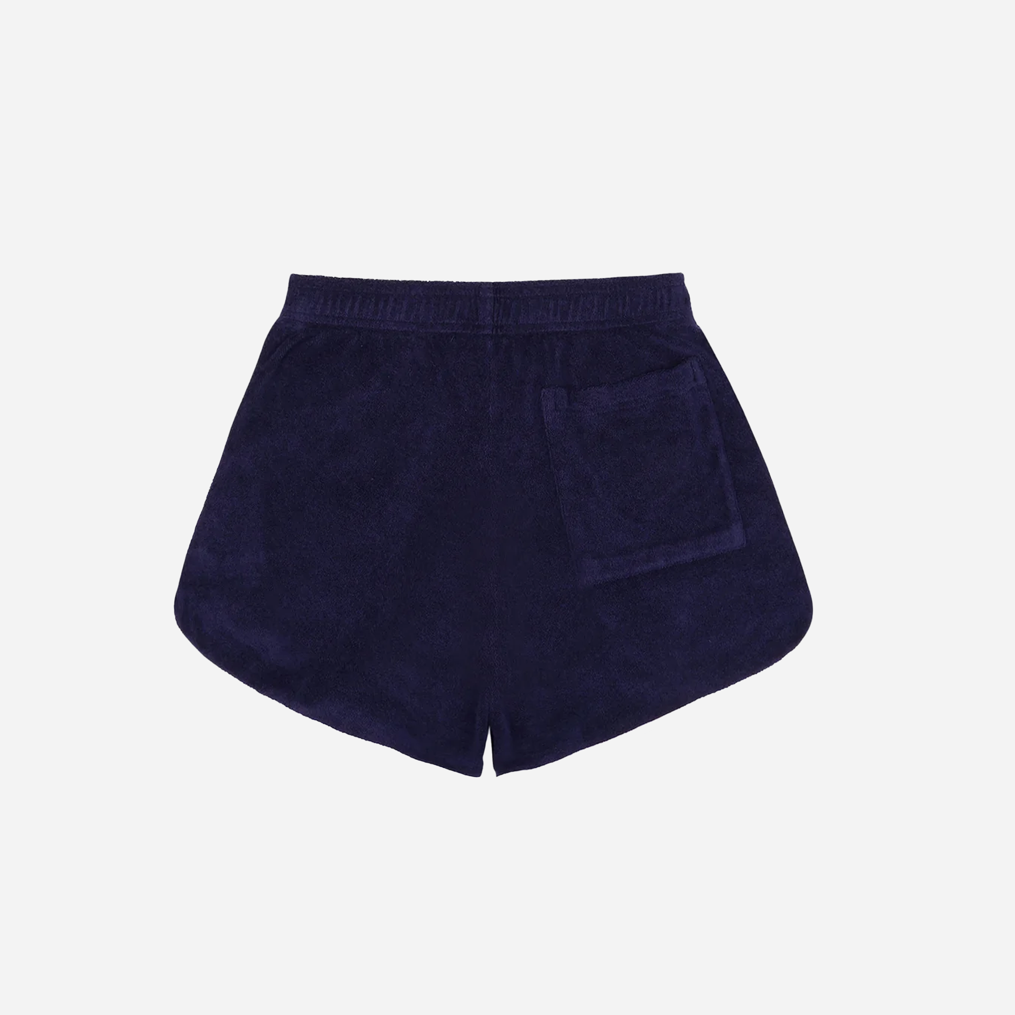 Sporty&Rich Italic Logo Terry Short - Navy/White - view 2