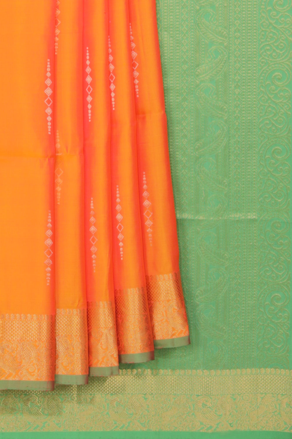 Kalanjali Gorgeous Orange Saree – Women's