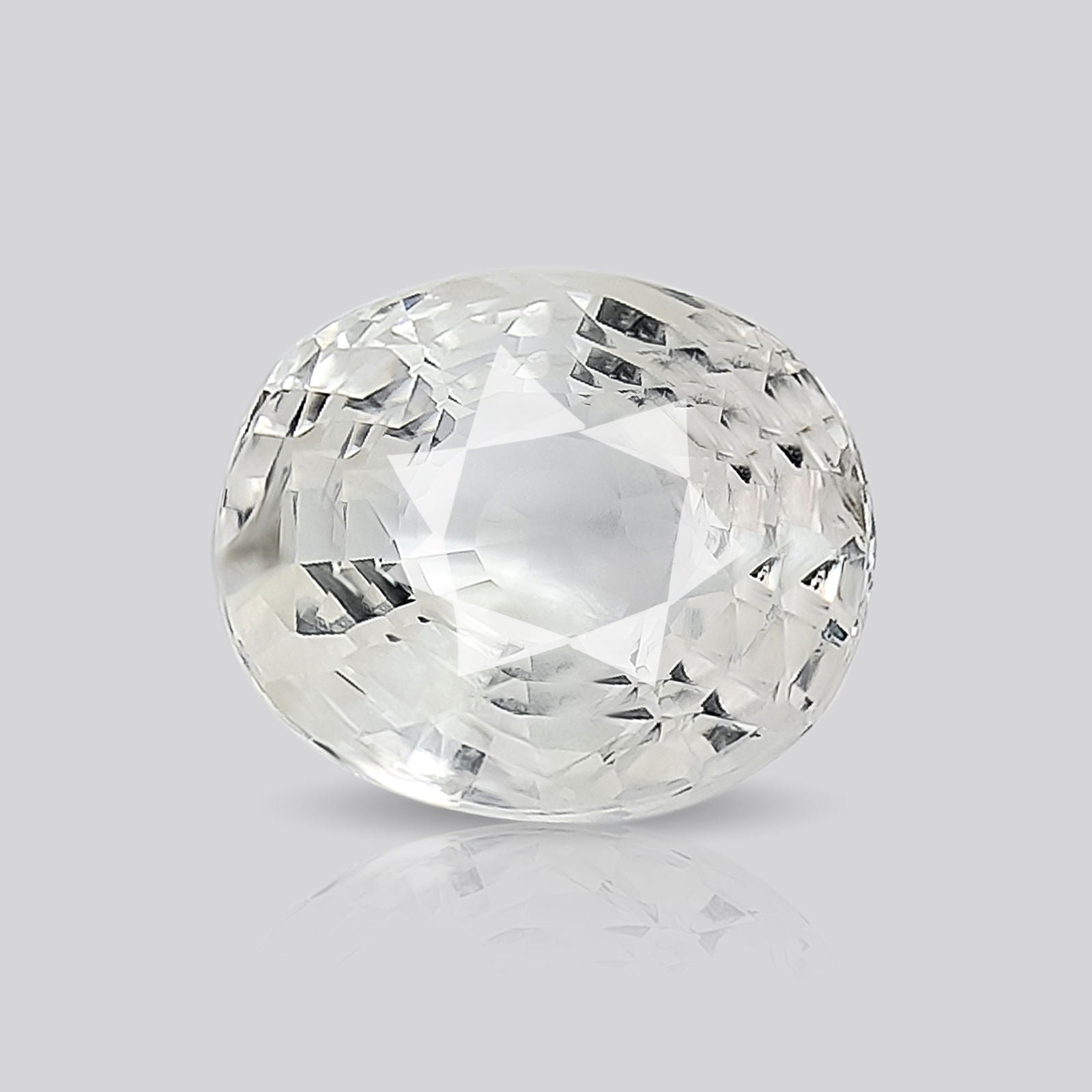 Gemsmantra White Sapphire (6.12 ratti)
