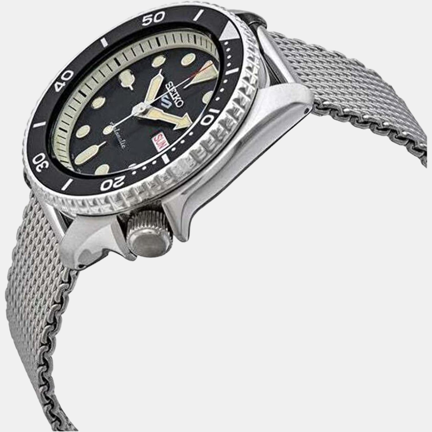 Seiko 5 Sports Men Automatic Green Dial Analog Stainless Steel Watch SRPD73K1 - view 2