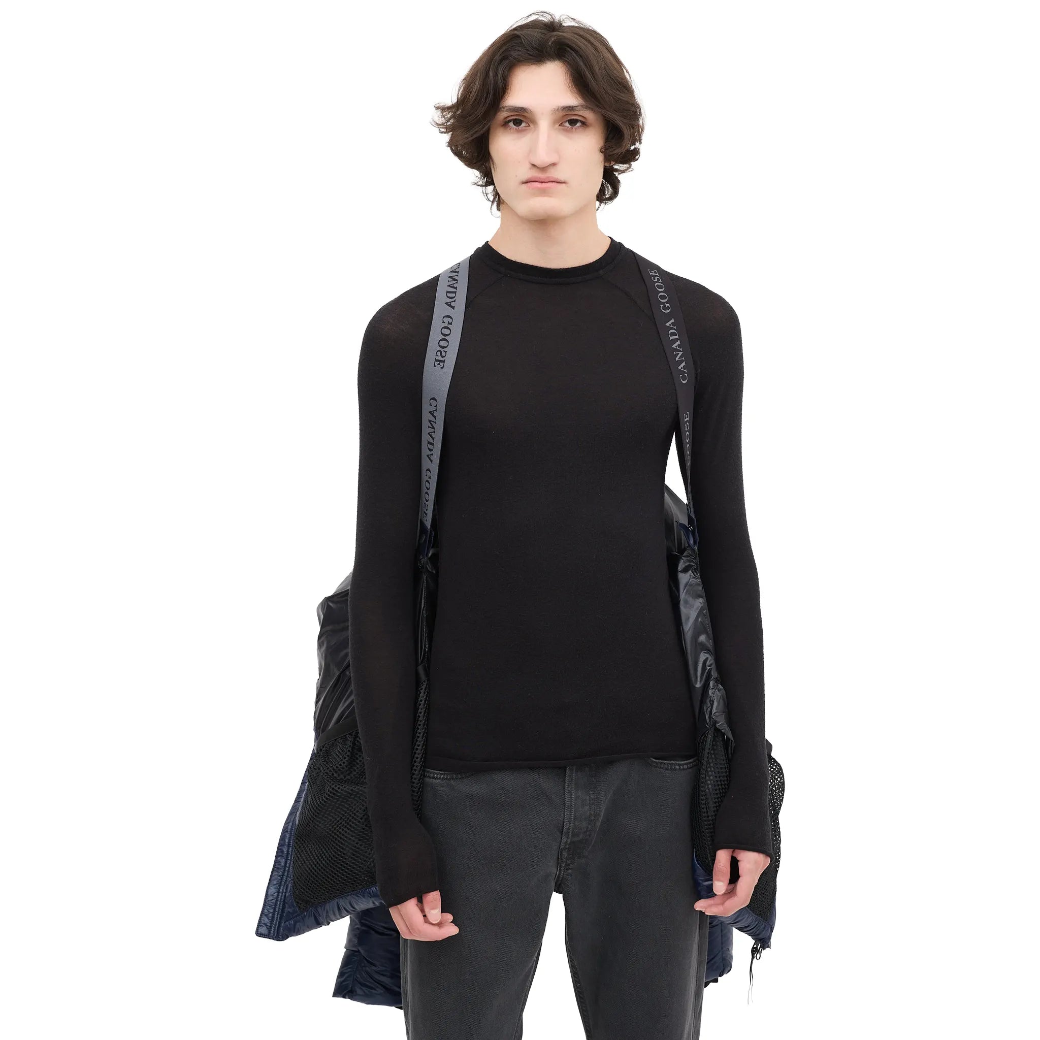 Canada Goose Down & Nylon Crofton Navy Puffer Jacket - view 9