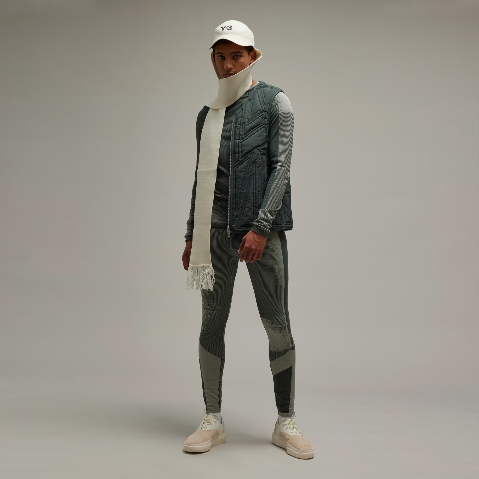 Y-3 | Engineered Knit Long Sleeve Baselayer Tee { Wonder Silver - view 7