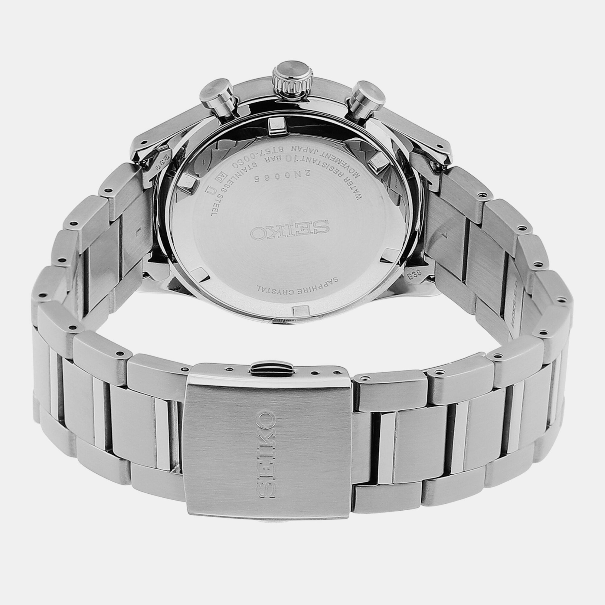 Seiko Dress Men Quartz Black Dial Chronograph Stainless Steel Watch SSB419P1 - view 4