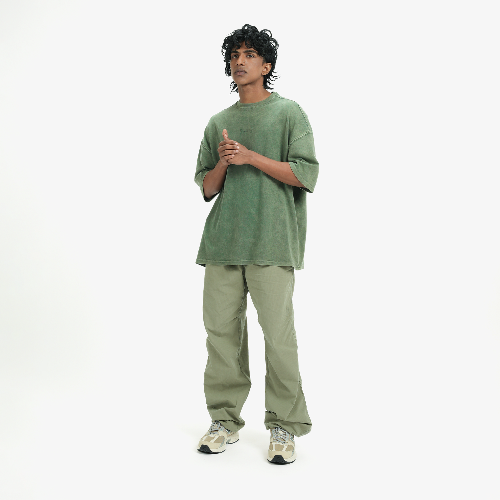 Superkicks | SIGNATURE WASHED TEE { OLIVE GREEN - view 5