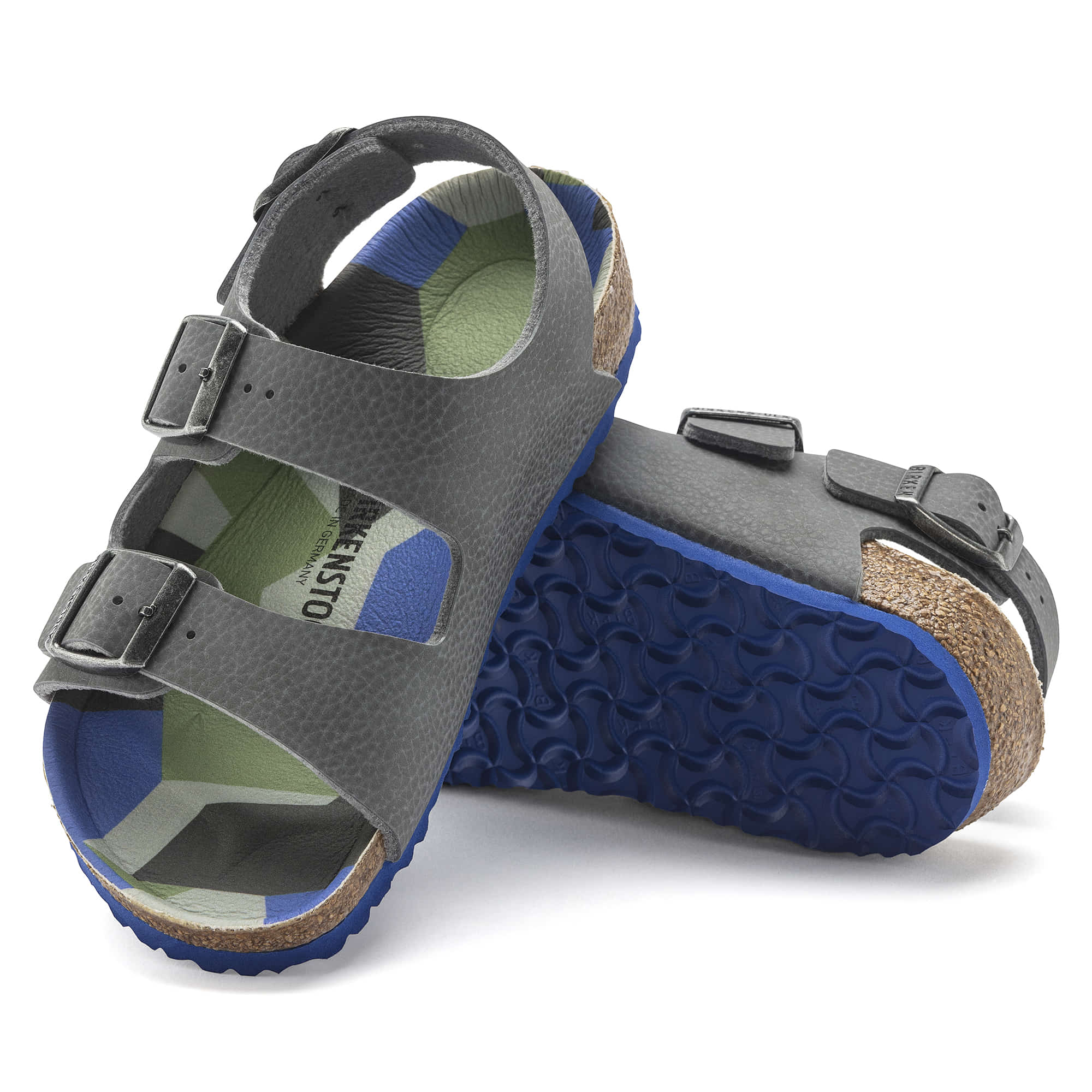 Birkenstock Milano Kids Birko-Flor – Gray Gray/Desert Soil Camo Gray