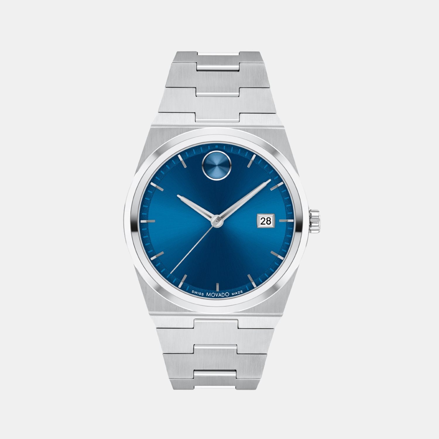 Movado Bold Men Quartz Blue Dial Analog Stainless Steel Watch 3601221
