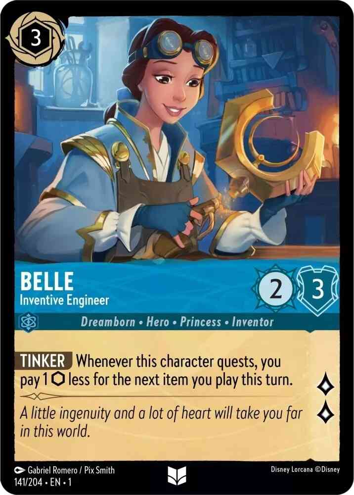 204 the first – Lorcana Belle - Inventive Engineer - 141/204 [The First Chapter] [Cold Foil]