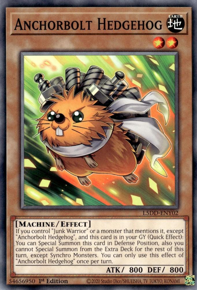 Yu-Gi-Oh! Anchorbolt Hedgehog - L5DD-ENY02 - Common - 1st Edition