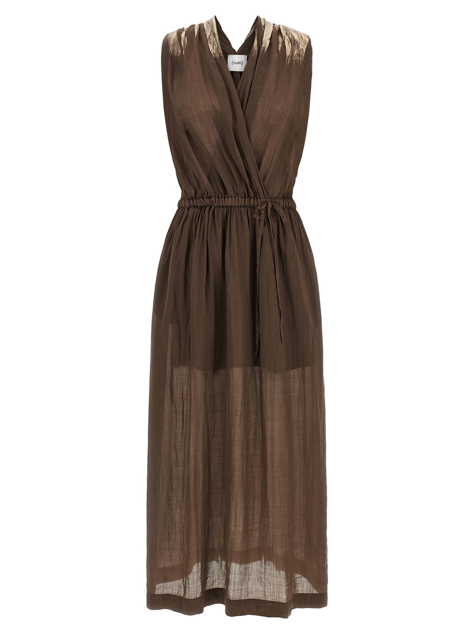 Nude Linen Blend Dress – 55% tencel, 45% linen