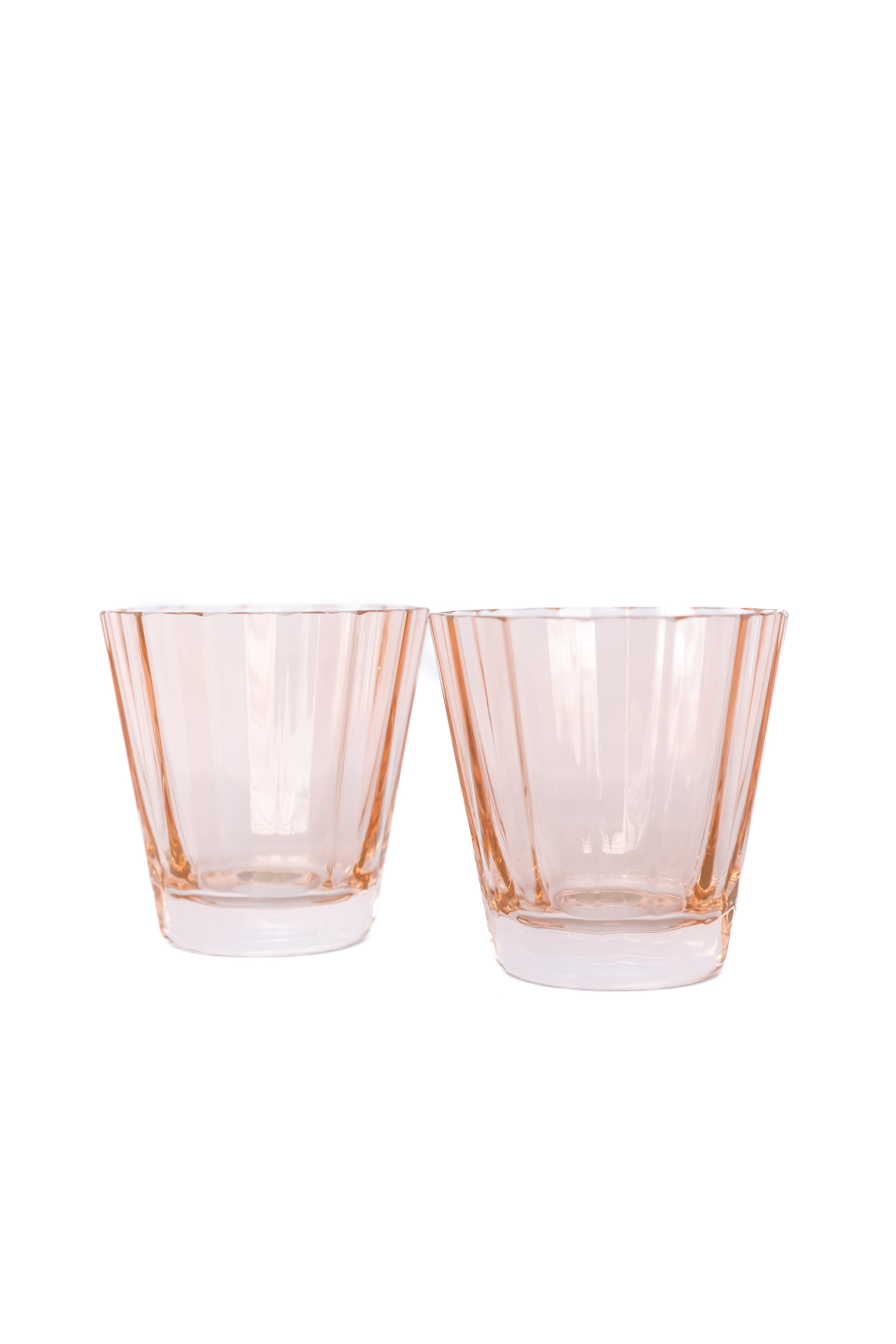 Estelle Colored Glass Estelle Colored Sunday Low Balls - Set of 2 {Blush Pink} - view 6