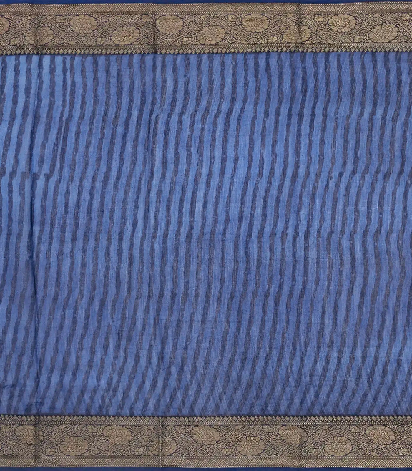 RmKV Navy Blue Woven Chanderi Cotton Saree With Printed Small Motifs - view 4