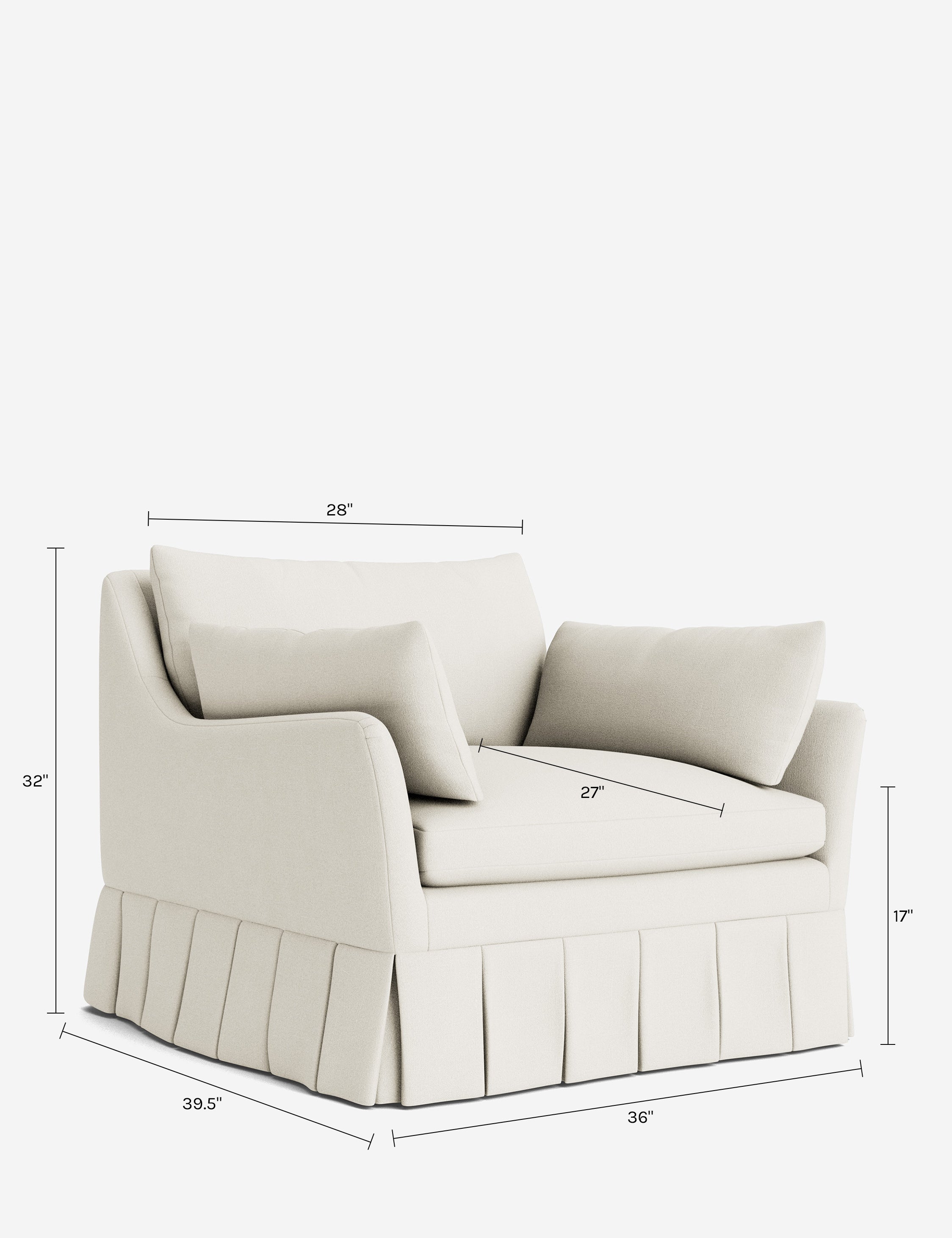 Lulu and Georgia Portola Luxe Depth Pleated Chair