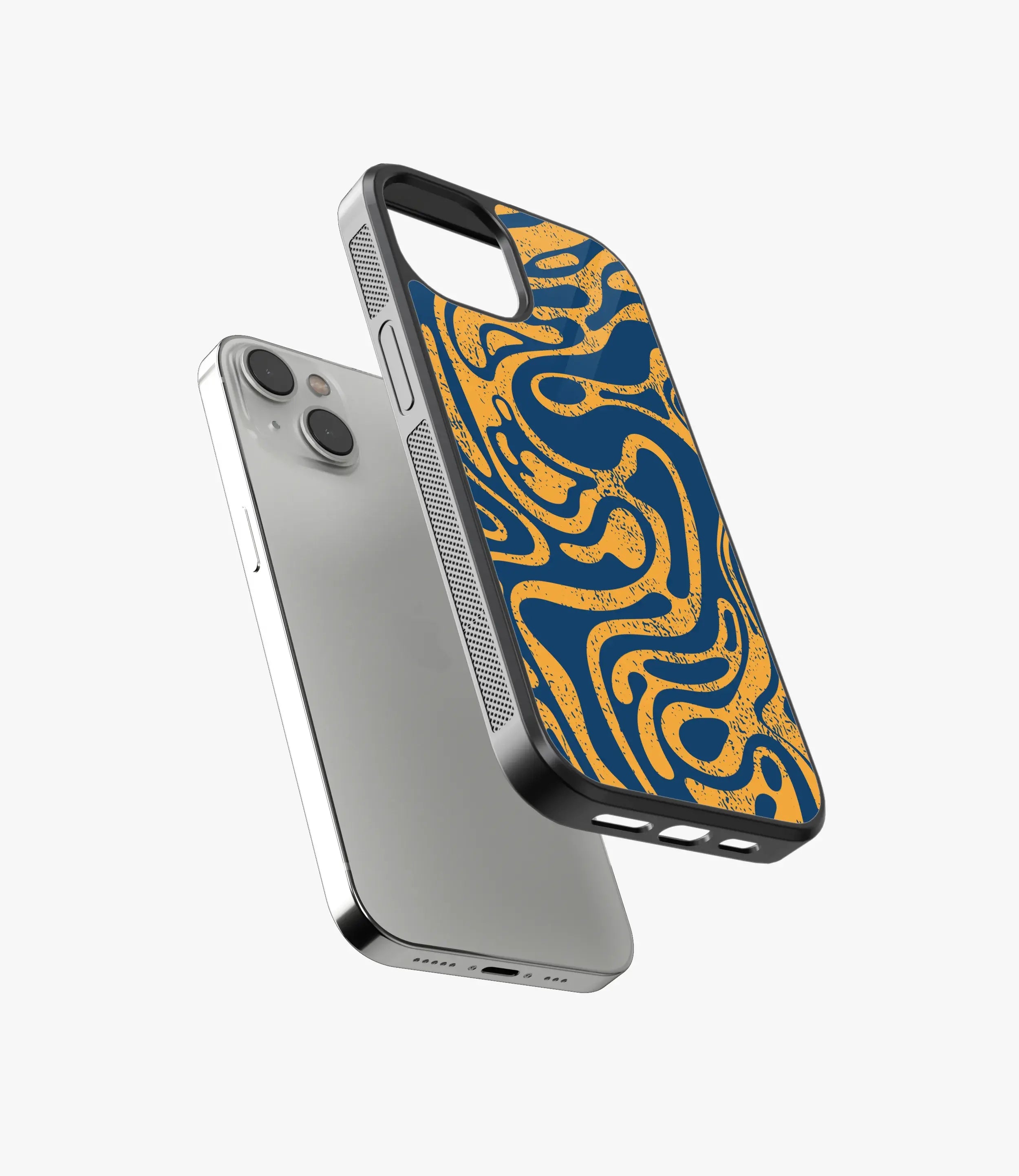 The Case Company Abstract Yellow Fluid Pattern Glass Case - view 5