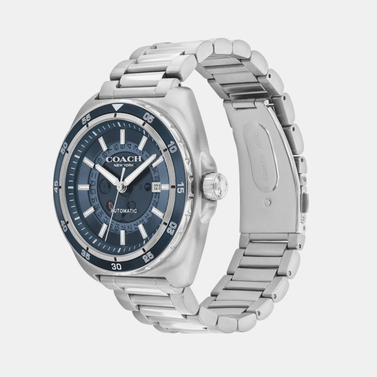 Coach Charter Men Automatic Blue Dial Analog Stainless Steel Watch 14602711 - view 2