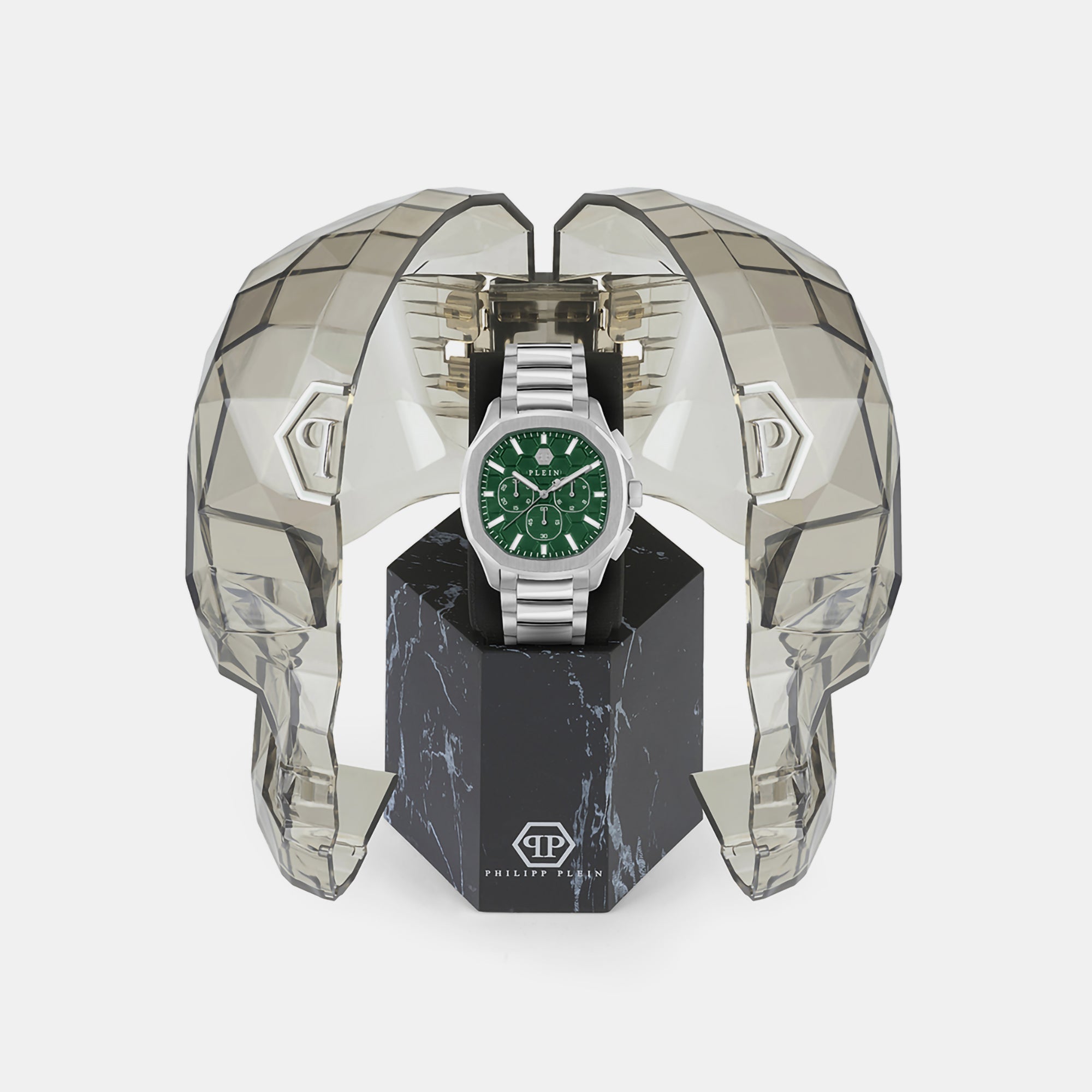 Philipp Plein High-Iconic Men Quartz Green Dial Chronograph Stainless Steel Watch PWSAA0223 - view 4
