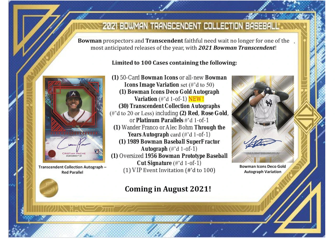 2021 Bowman Transcendent Collection Baseball Case
