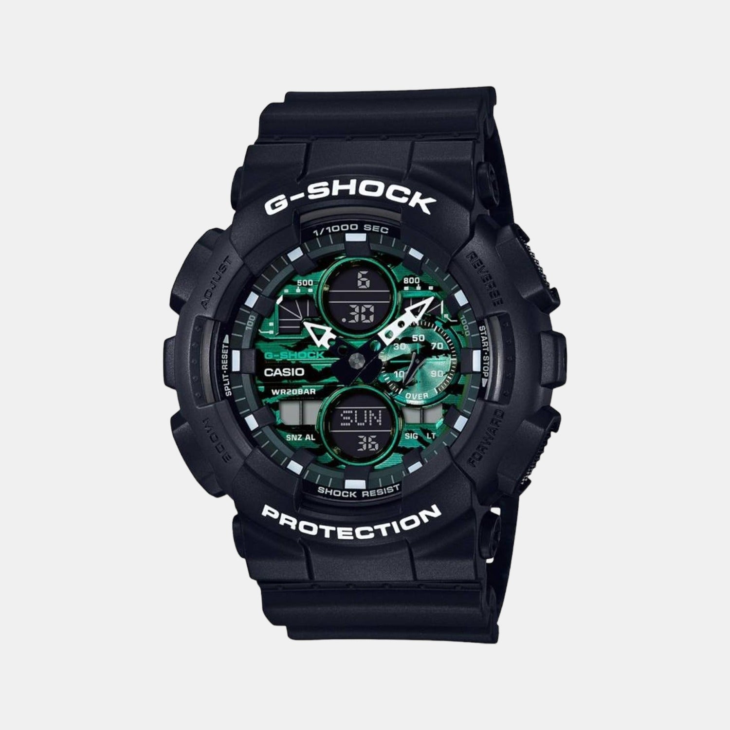 Casio G-Shock Men Quartz Green Dial Analog-Digital Resin Watch G1129