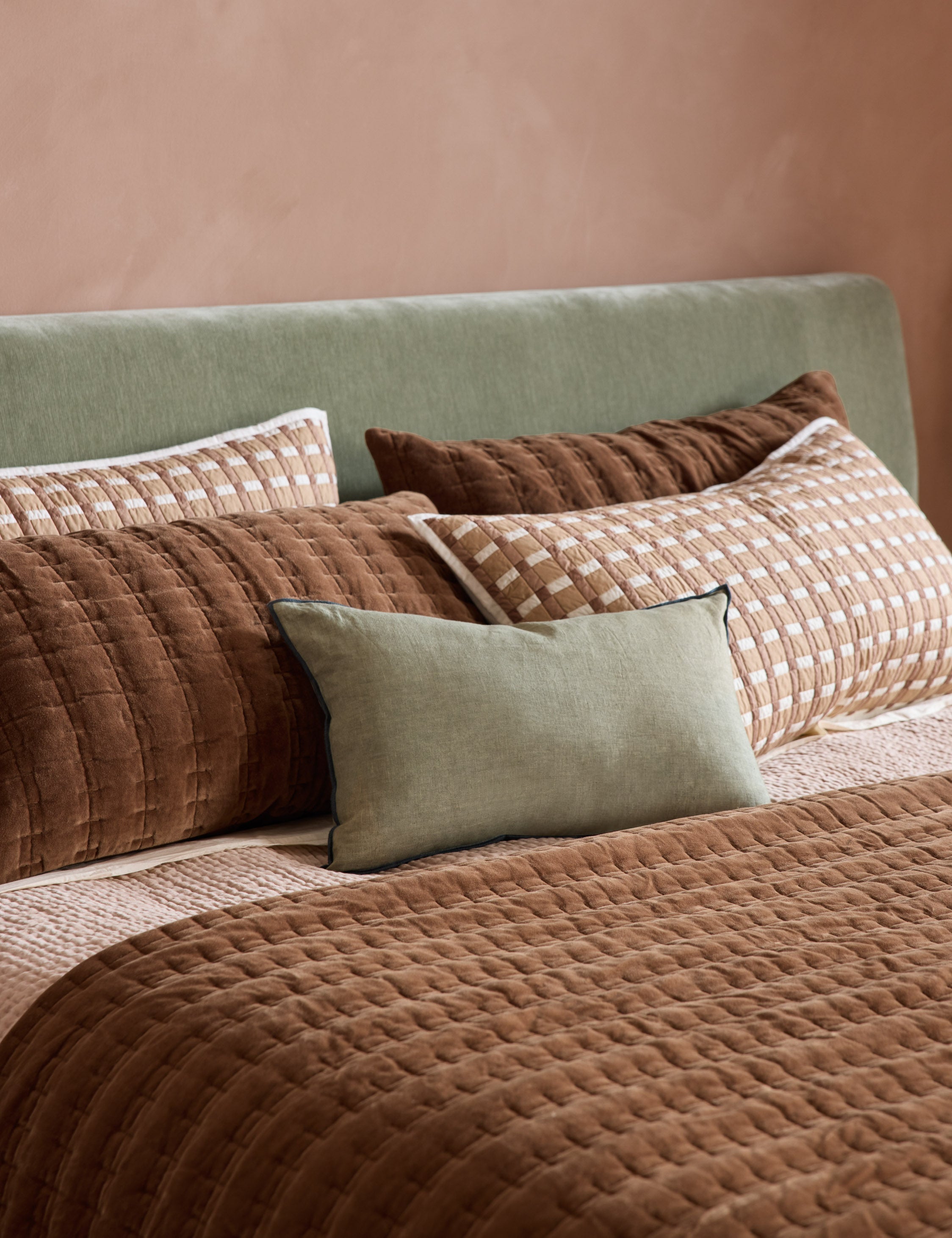 Lulu and Georgia Carys Contrast Linen Pillow - view 9