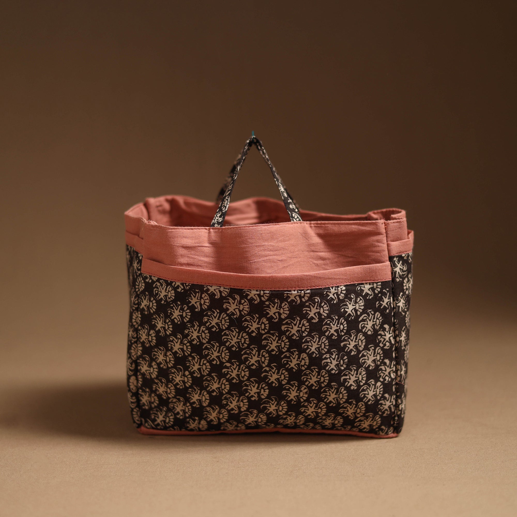 NOORI BAZAR Black - Handcrafted Cotton Cosmetic/Toiletry Bag 16