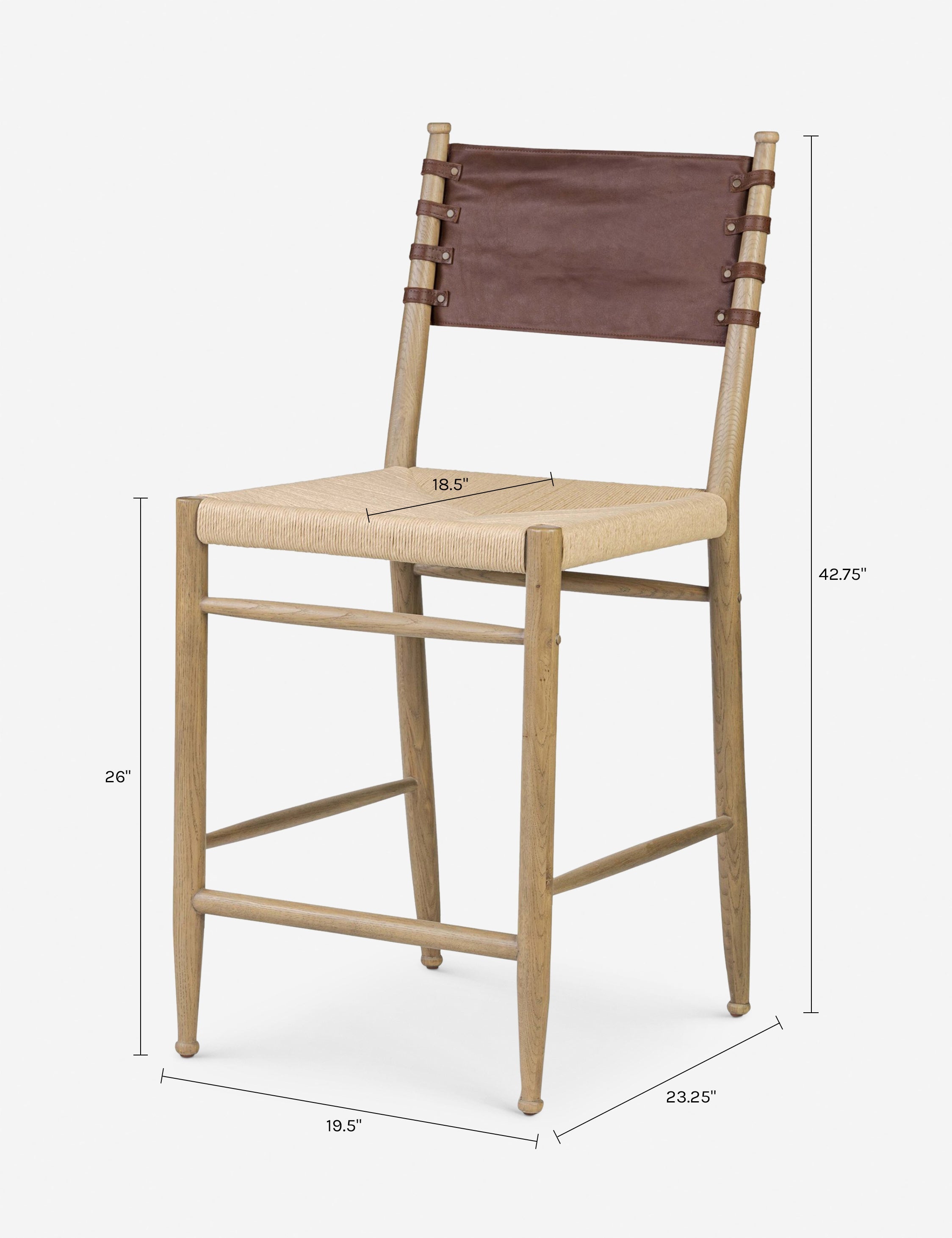 Lulu and Georgia Brielle Counter Stool by Amber Lewis x Four Hands - view 21