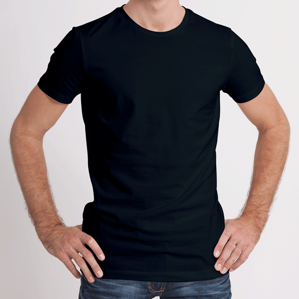 BlackTree Pack of 3 Half Sleeves T-Shirts for Men 180 GSM (Mustard, Black and Navy Blue) - view 3