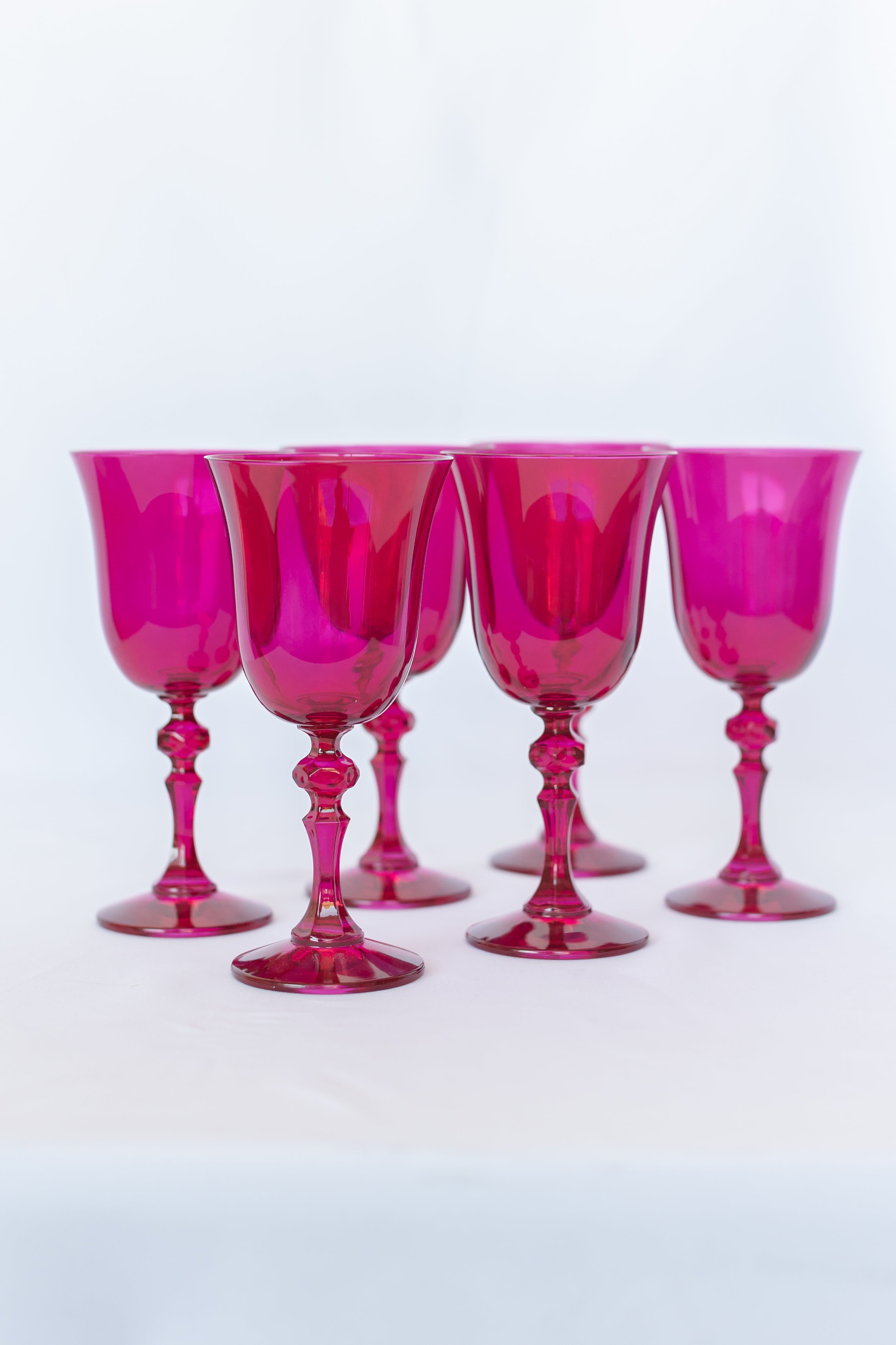 Estelle Colored Glass Estelle Colored Regal Goblet - Set of 6 {Viva Magenta (Our Fuchsia)}