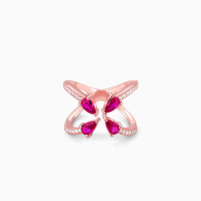 GIVA Jewellery Rose Gold Cute Carnation Ring