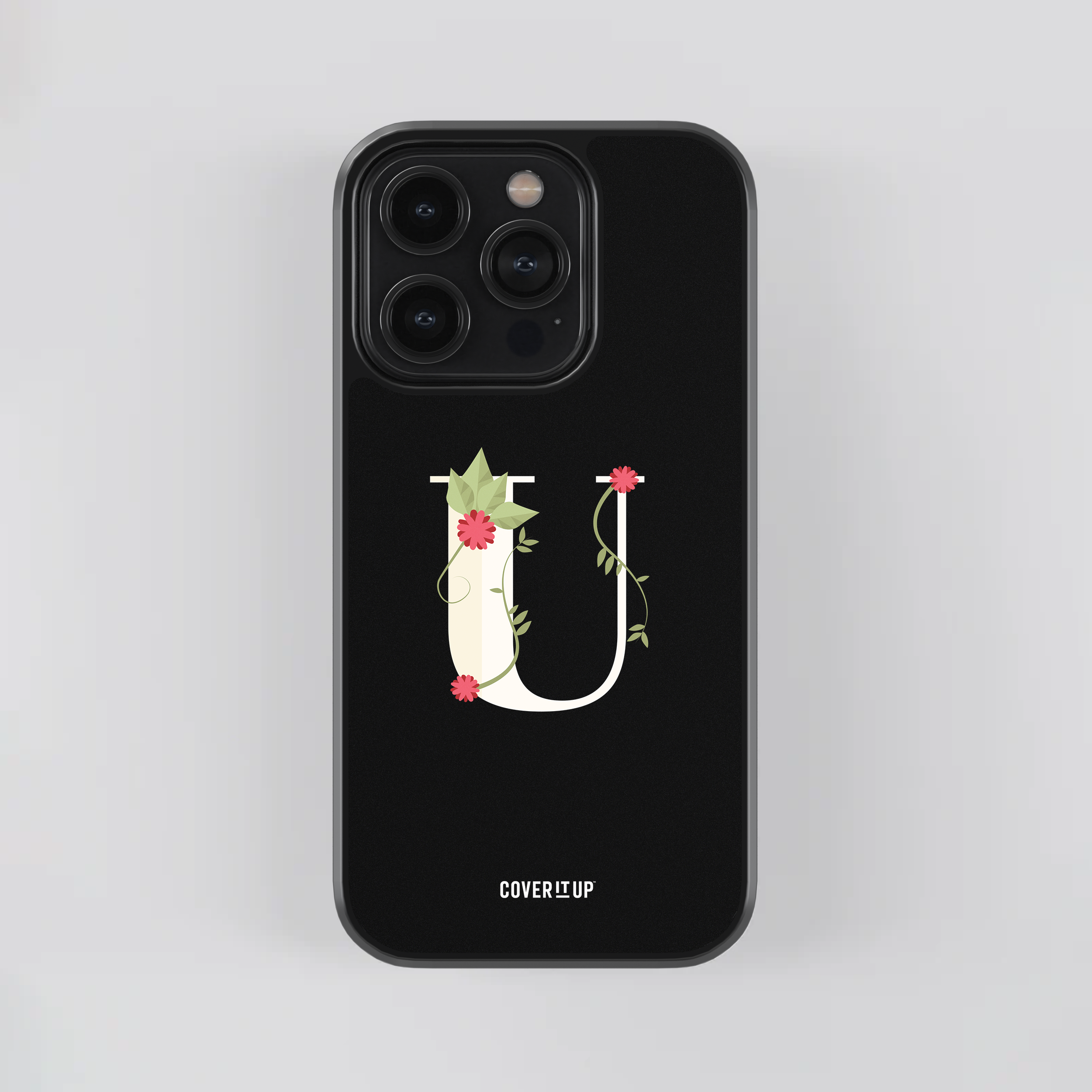 Design Phone Cases Limited Edition Floral Initial Glass Case - view 42