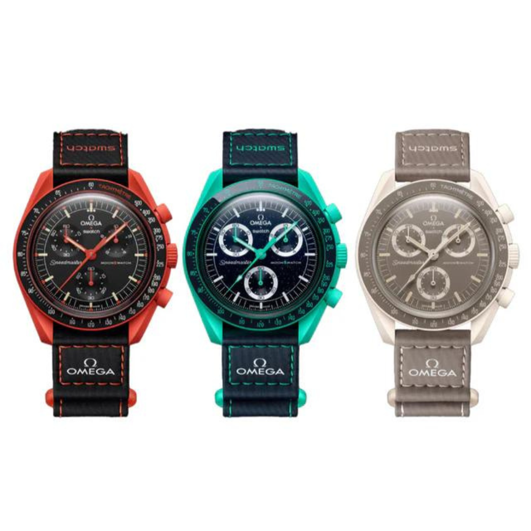 Cop Underdog Swatch x Omega Moonswatch Mission On Earth Set of 3