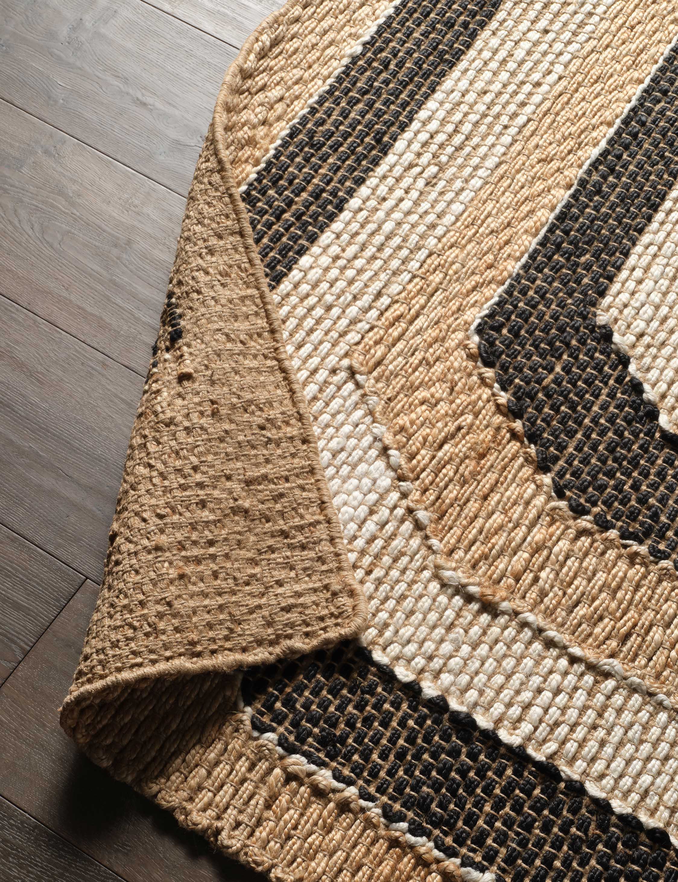 Lulu and Georgia Bushra Handwoven Jute Rug – Tan and Beige - view 4