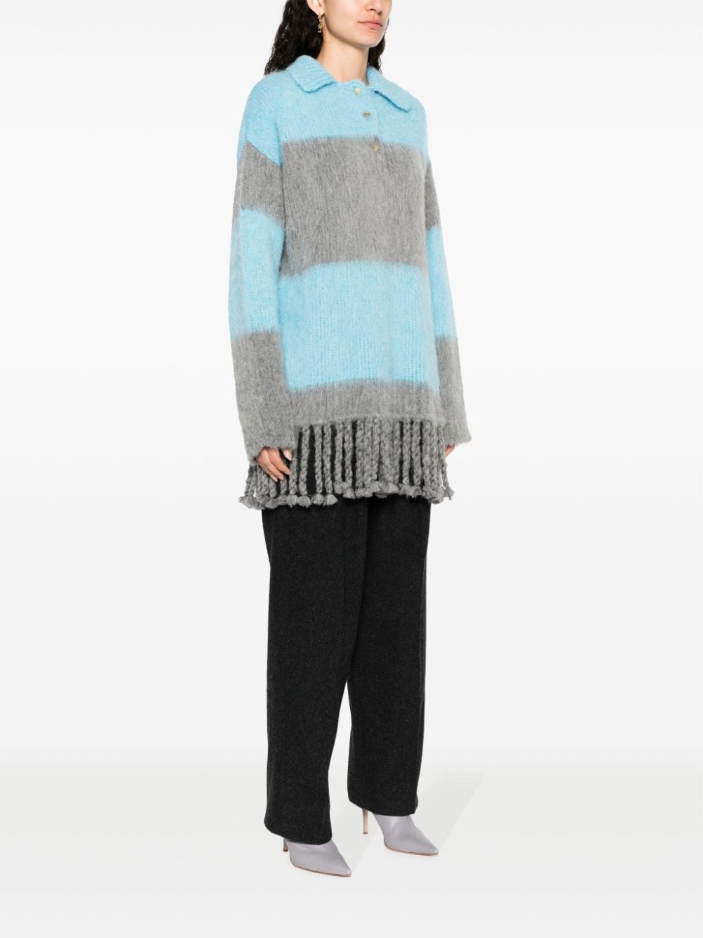 Etro Fringed-edge sweater minidress - view 5